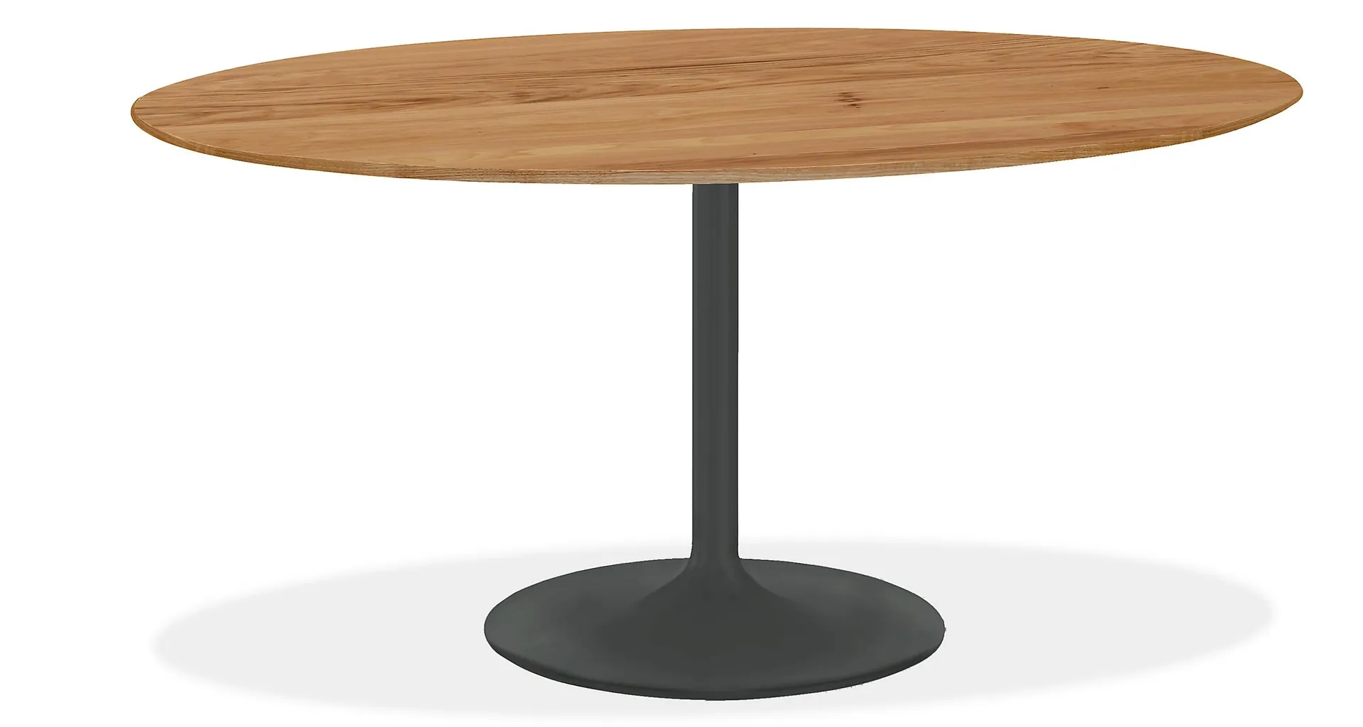 Aria 60w 37d Oval Dining Table w/Calico Hickory Top & Graphite Base