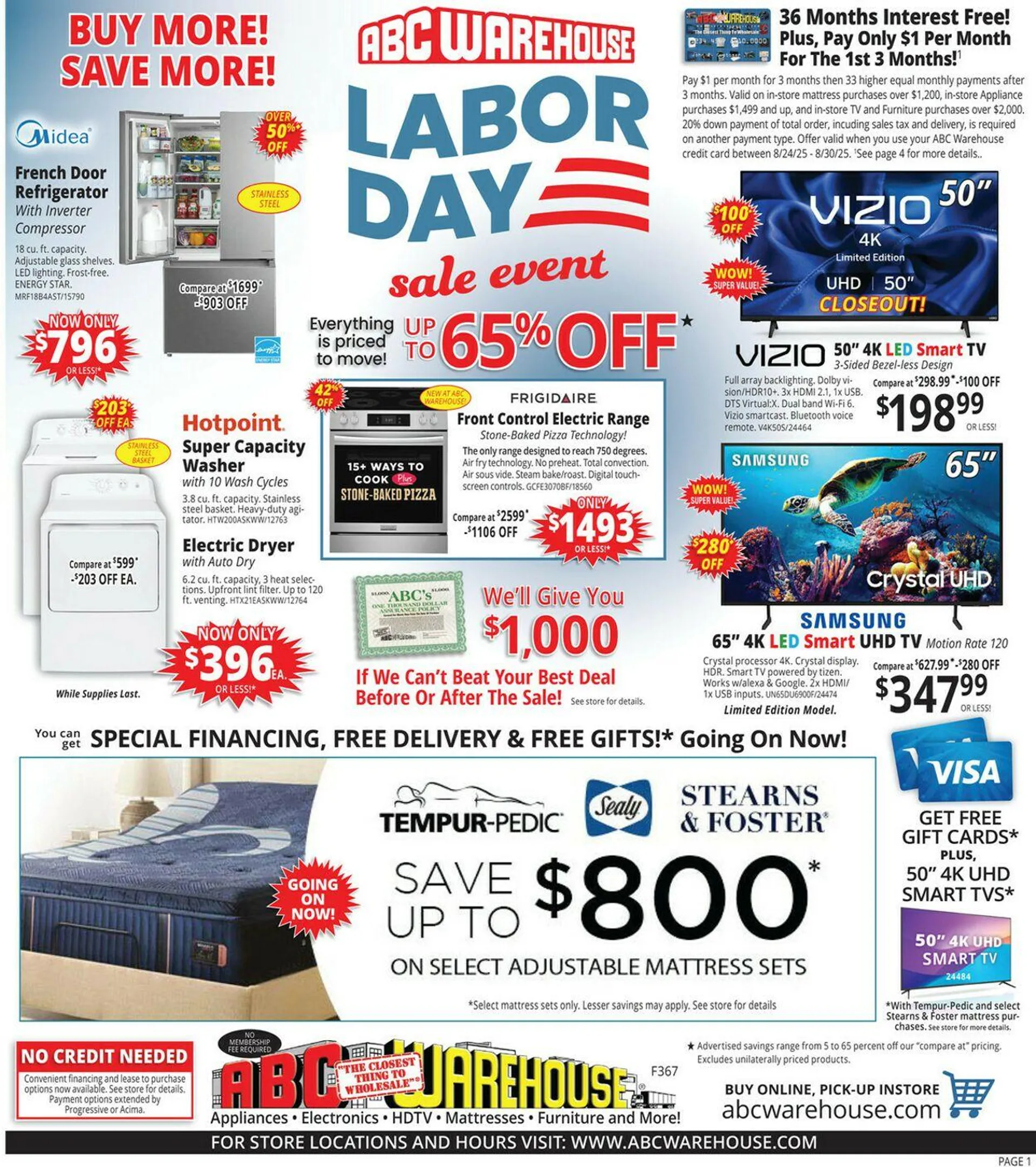 Weekly ad ABC Warehouse Current weekly ad from August 24 to August 30 2025 - Page 1