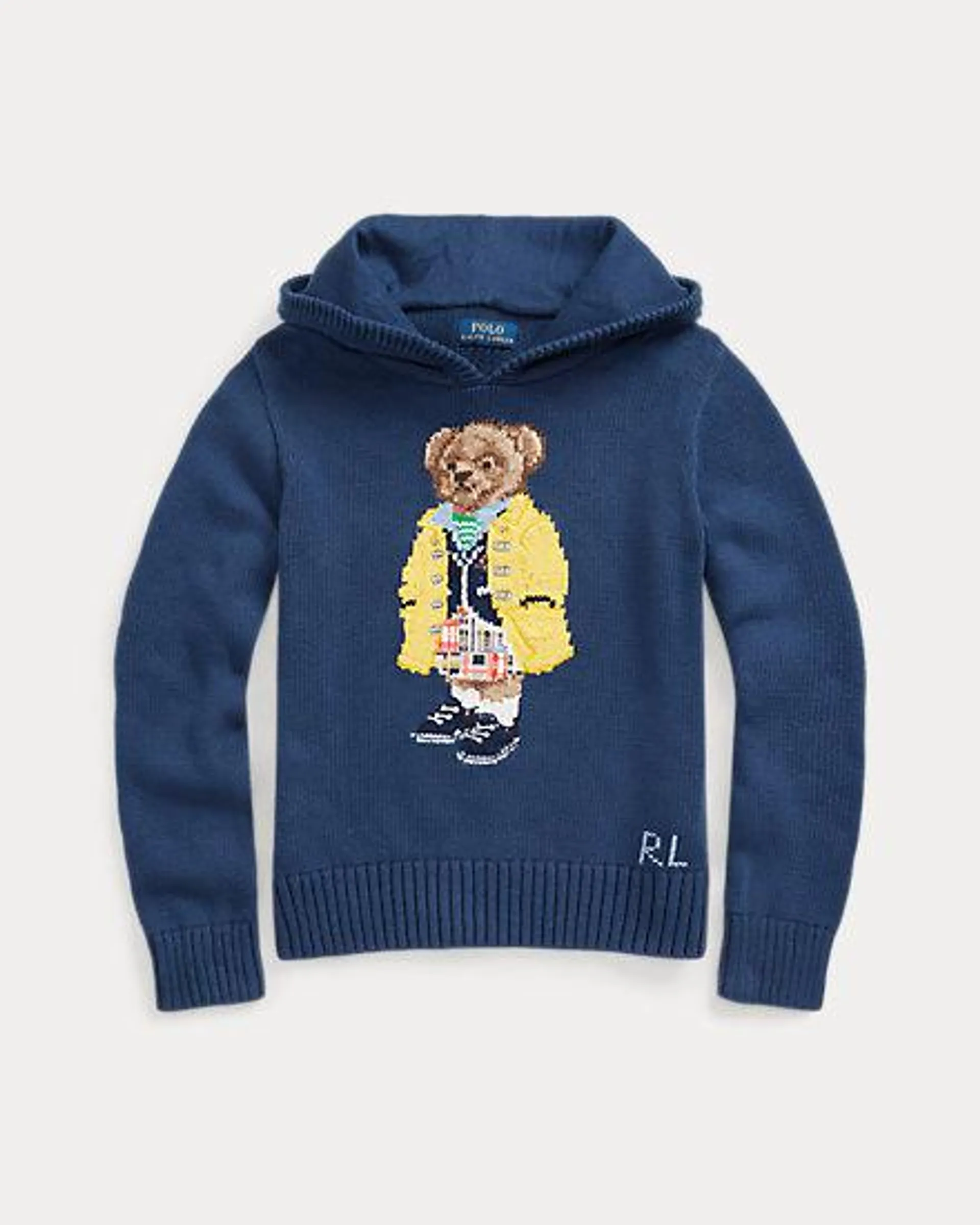 Polo Bear Hooded Cotton Sweater