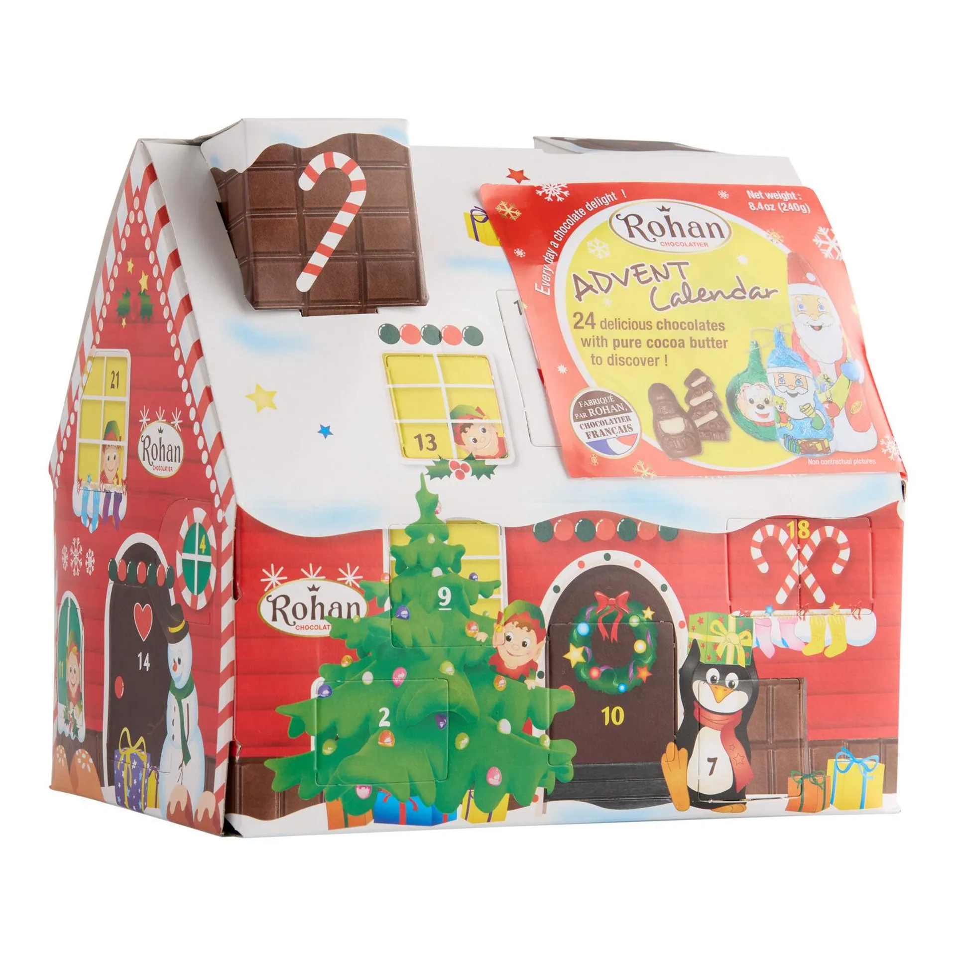 Confiserie Rohan Chocolate Holiday Cottage Advent Calendar