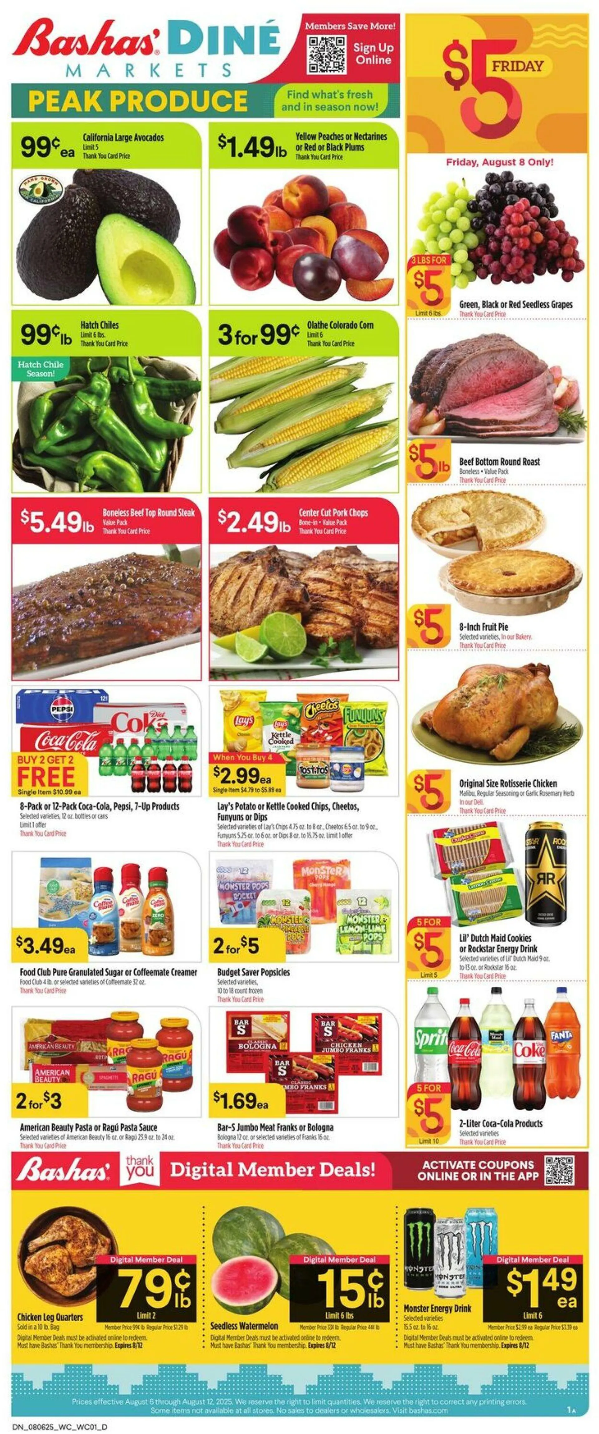 Weekly ad Bashas Current weekly ad from August 6 to August 12 2025 - Page 1