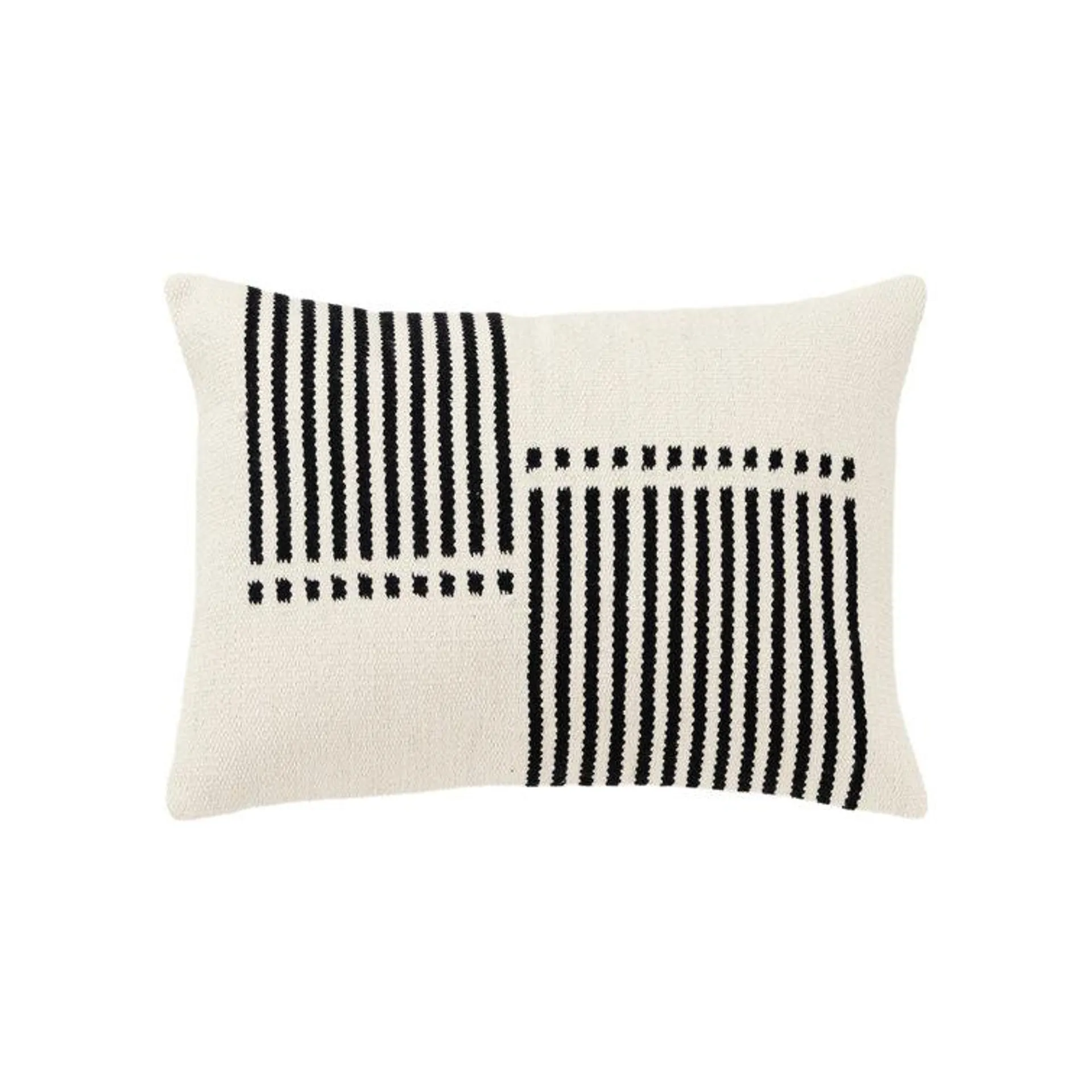 Carlus Striped Cotton Lumbar Throw Pillow