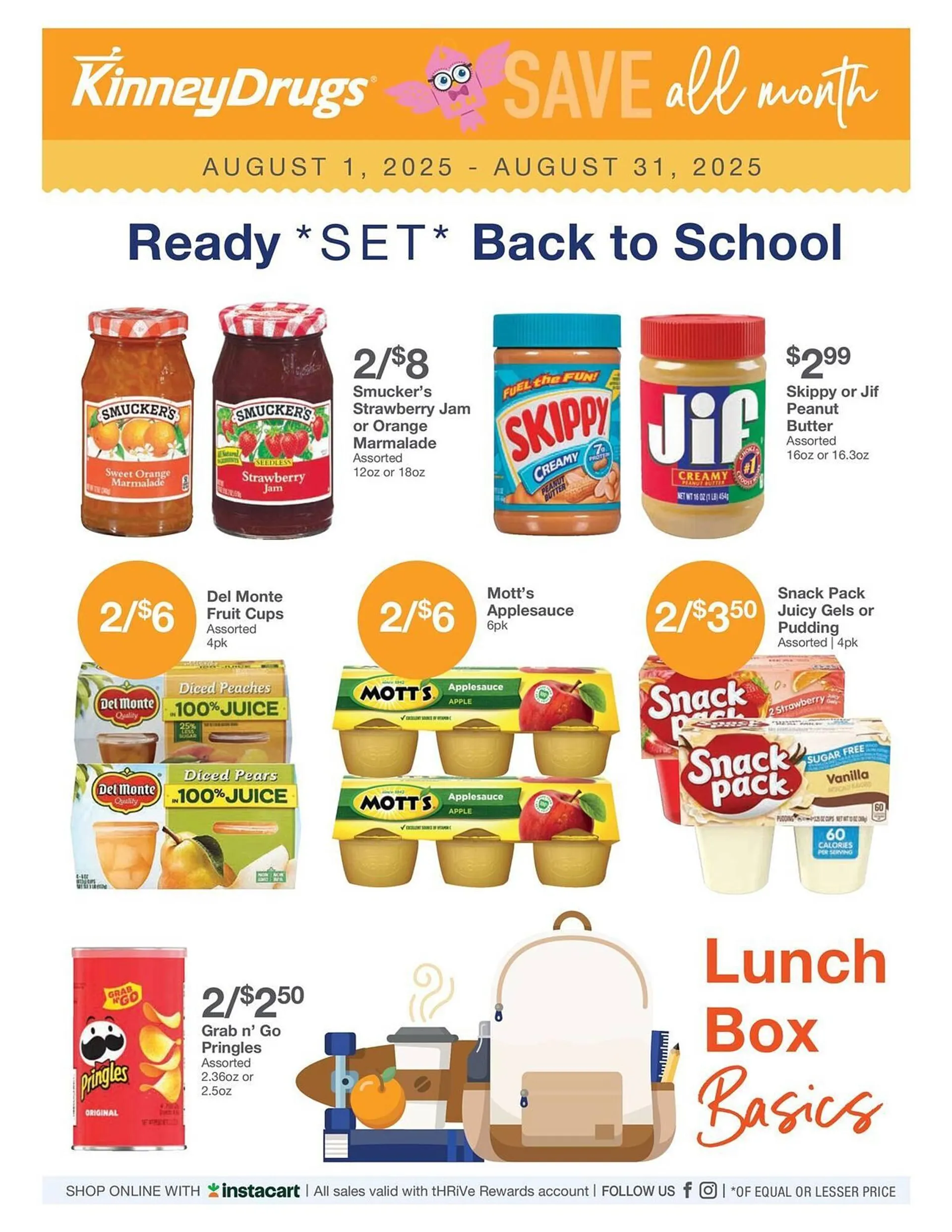 Weekly ad Kinney Drugs Weekly Ad from August 1 to August 31 2025 - Page 1