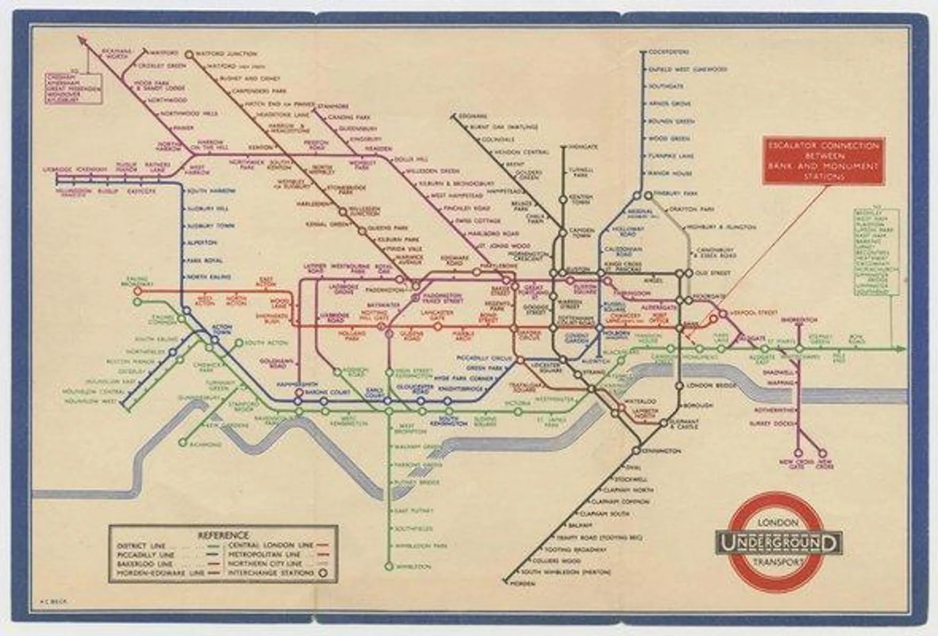 Iconic Map of the London Underground