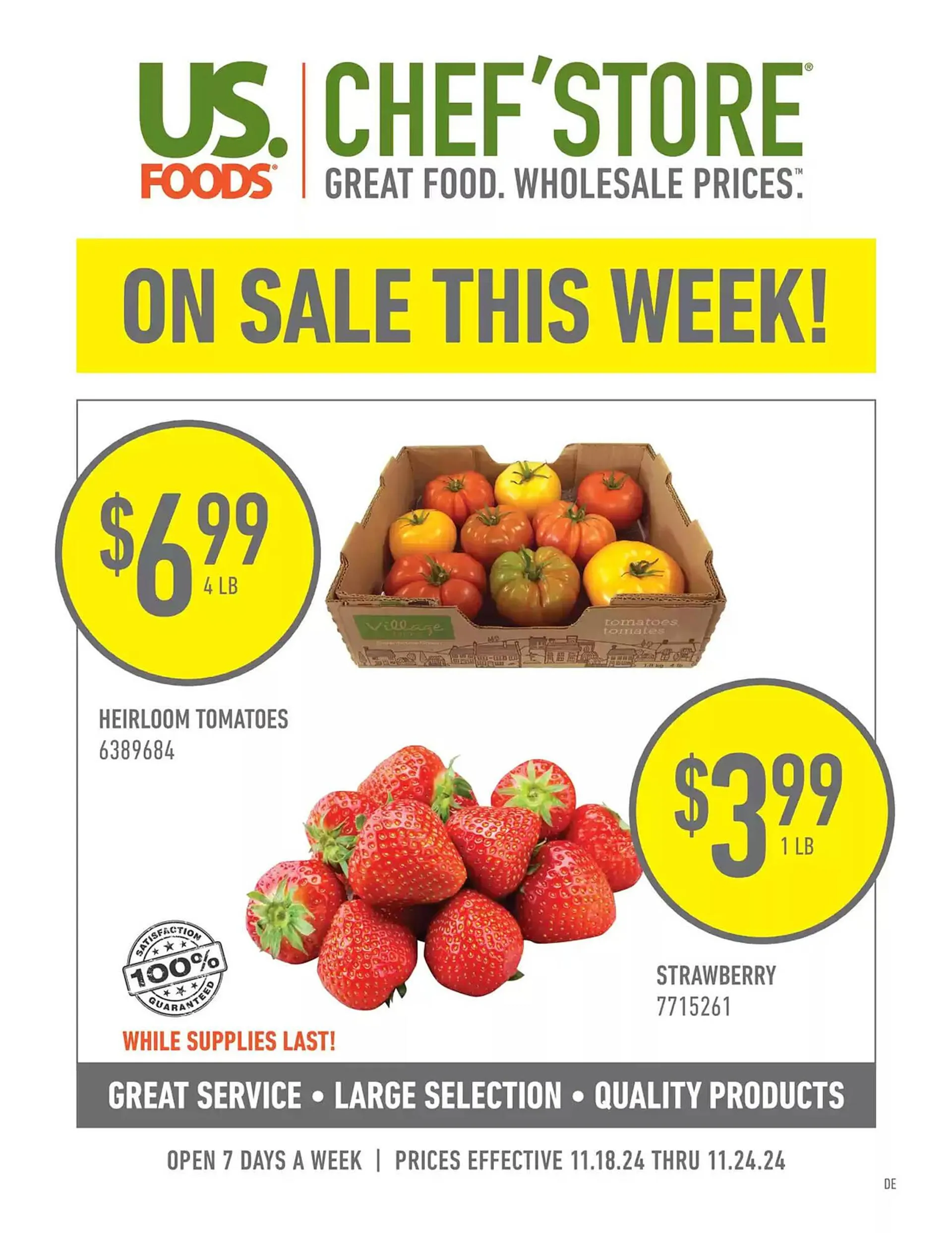 US Foods Chefs Store Weekly Ad - 1