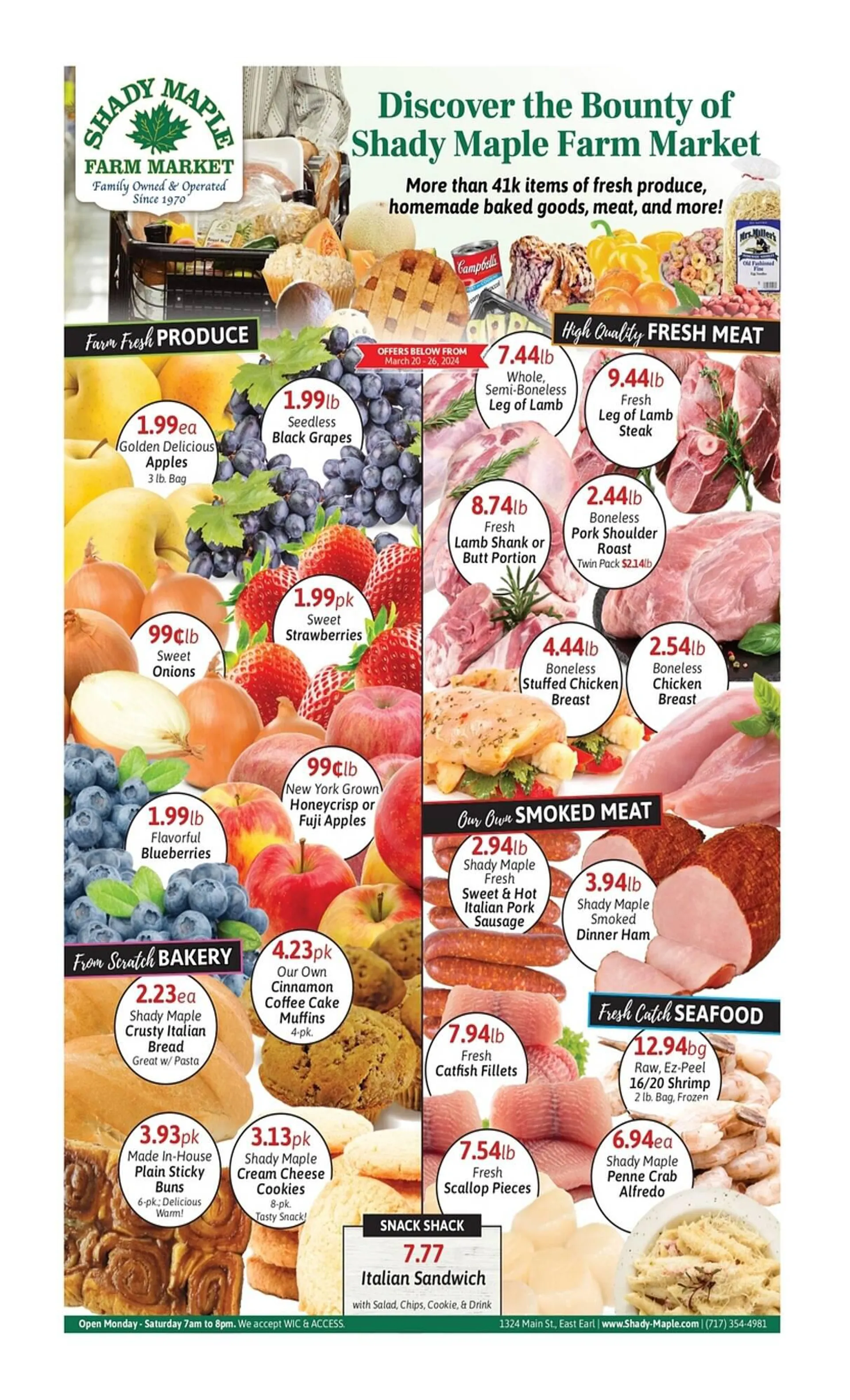 Weekly ad Shady Maple ad from March 20 to March 26 2024 - Page 1