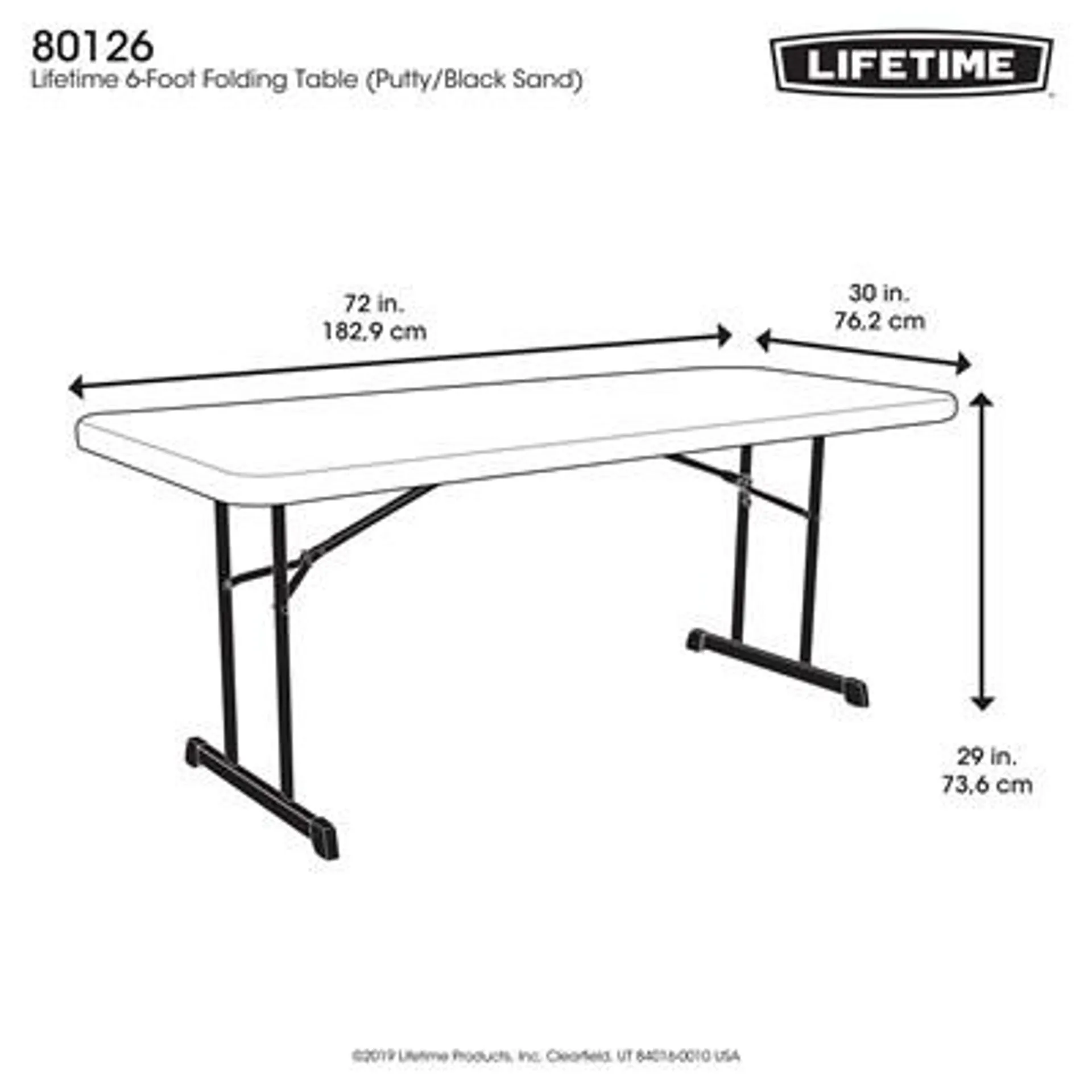 Lifetime 6-Foot Folding Table (Professional)