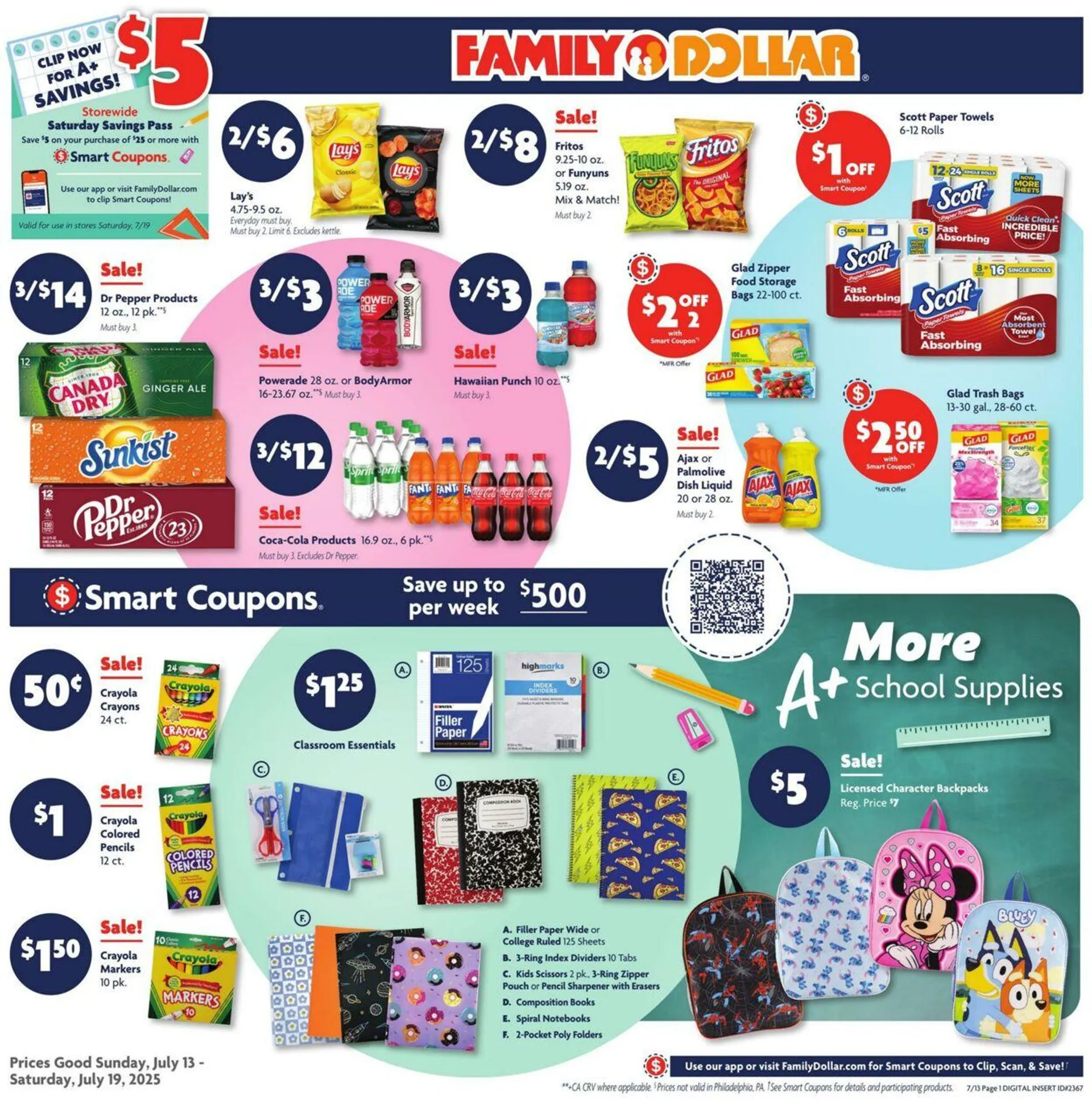 Weekly ad Family Dollar Current weekly ad from July 13 to July 19 2025 - Page 1