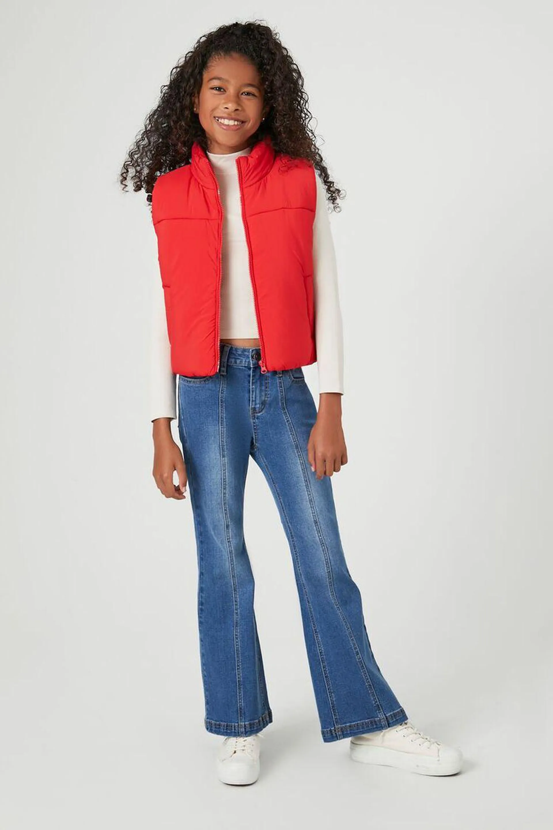 Girls Mid-Rise Flare Jeans (Kids)