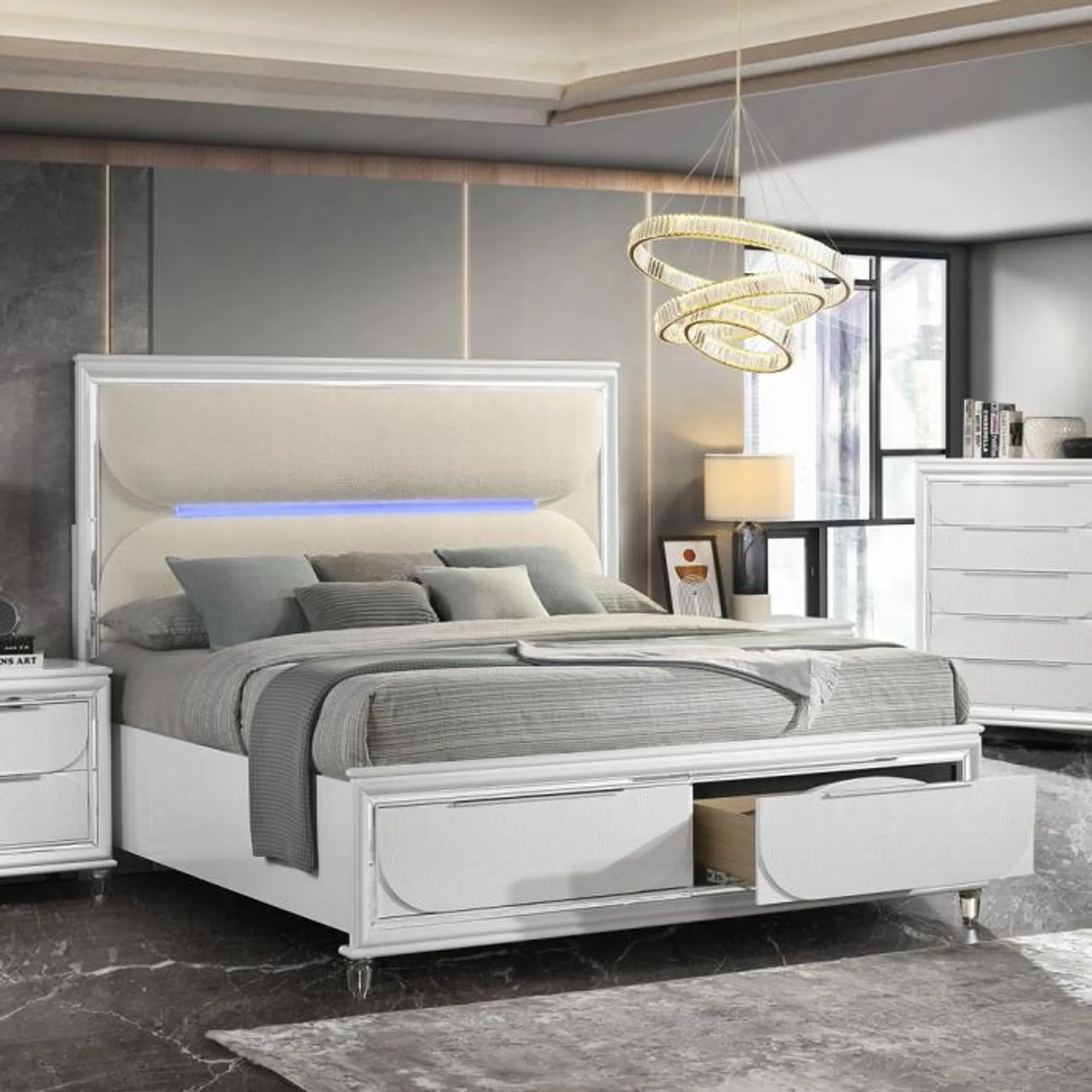 Tarian EK Bed W/Led & Storage