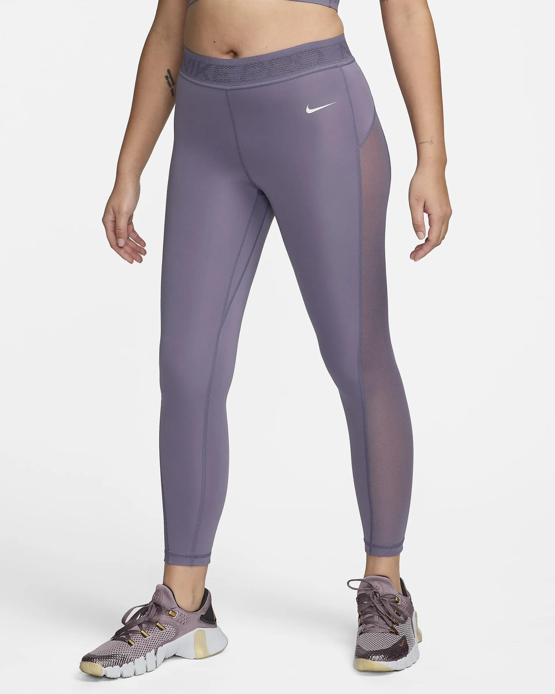 Women's Mid-Rise 7/8 Mesh-Paneled Leggings