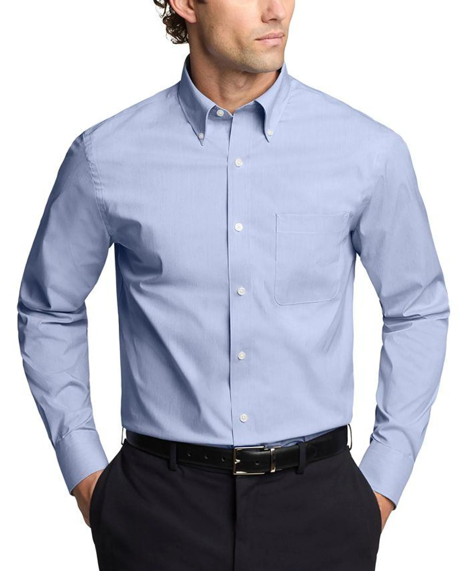 Men's Regular Fit Wrinkle Resistant Stretch Dress Shirt