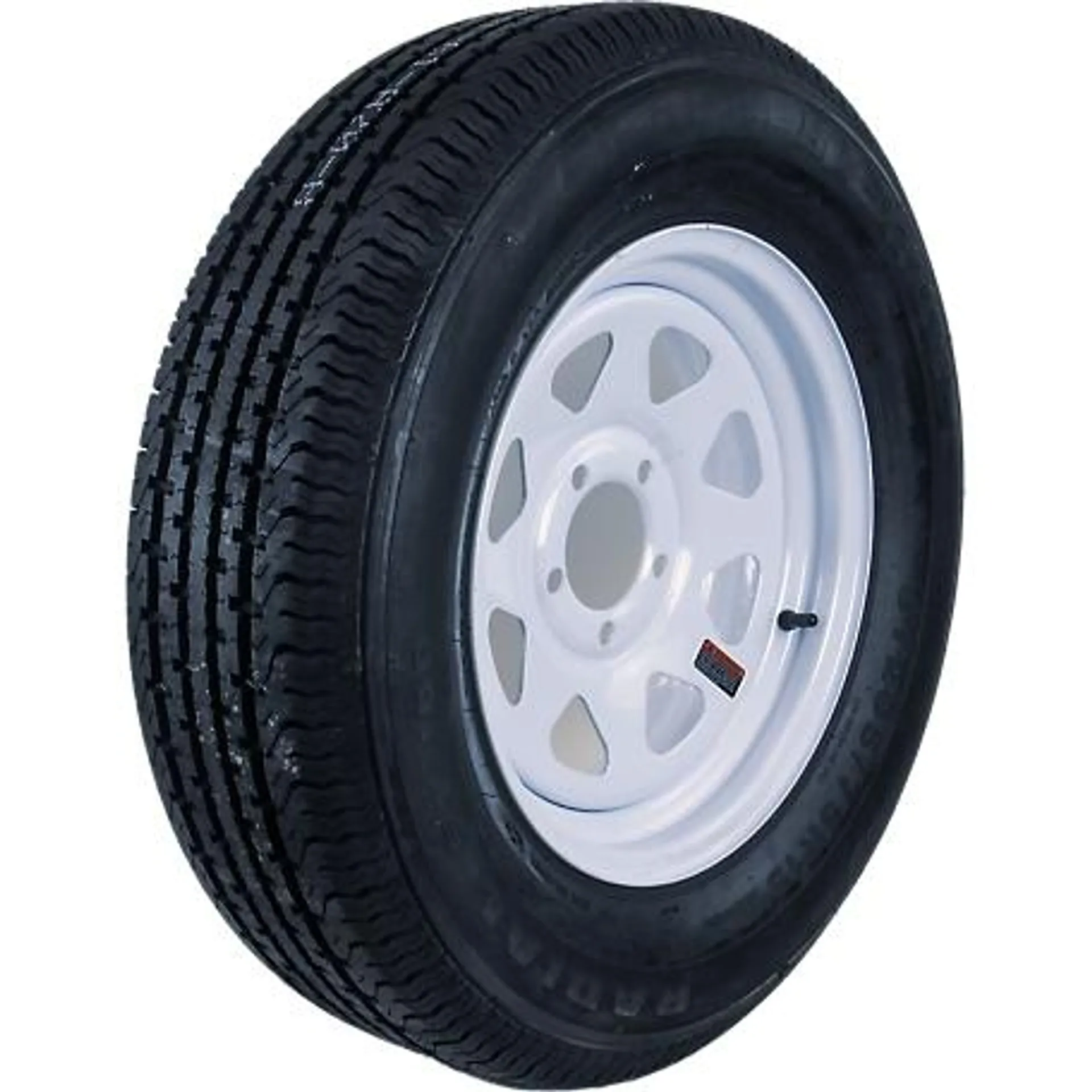 Hi-Run ST175/80R13 6PR ST100 Radial Trailer Tire and 13x4.5 5.4.5 Wheel Assembly, White