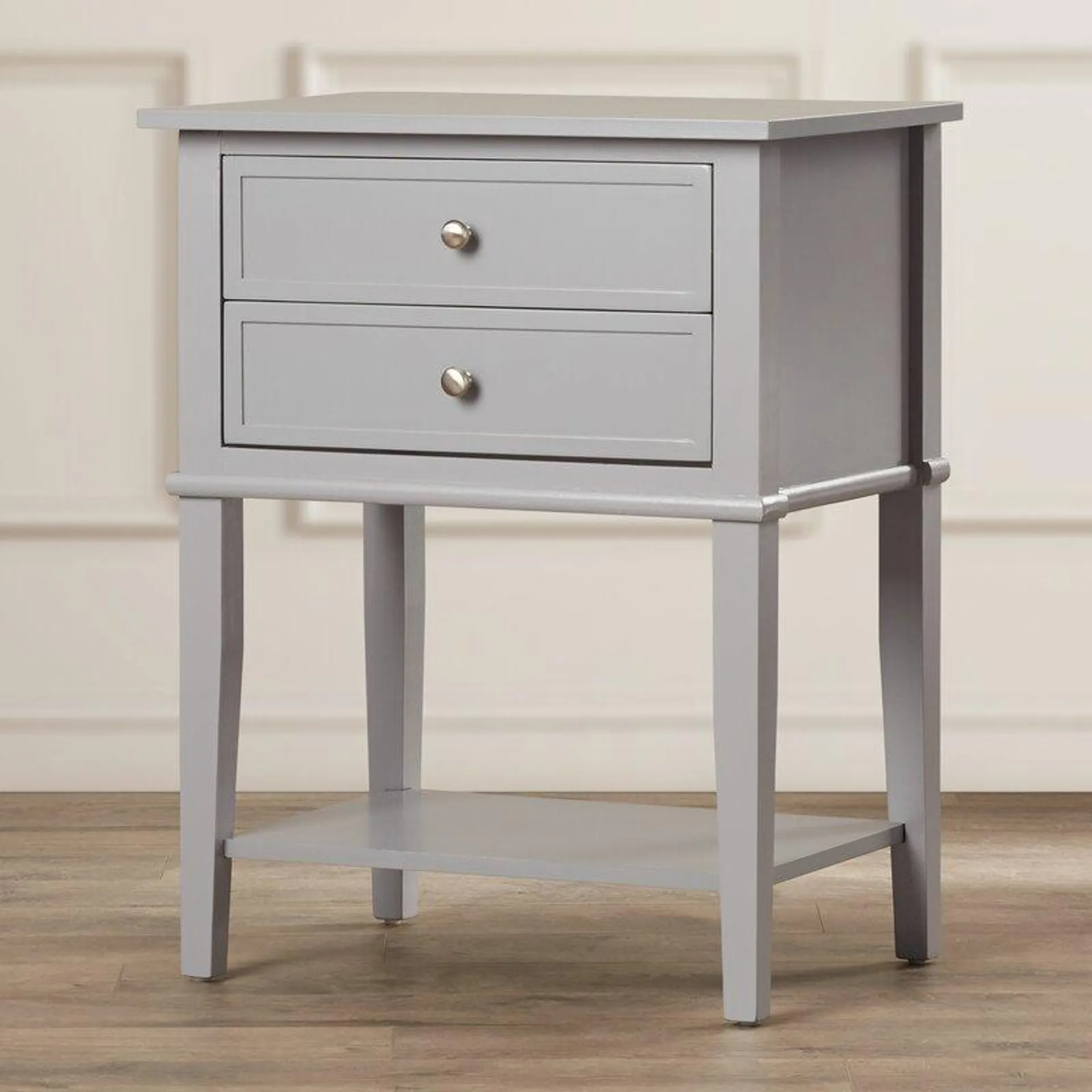 Dmitry 2-Drawer End Table with Storage