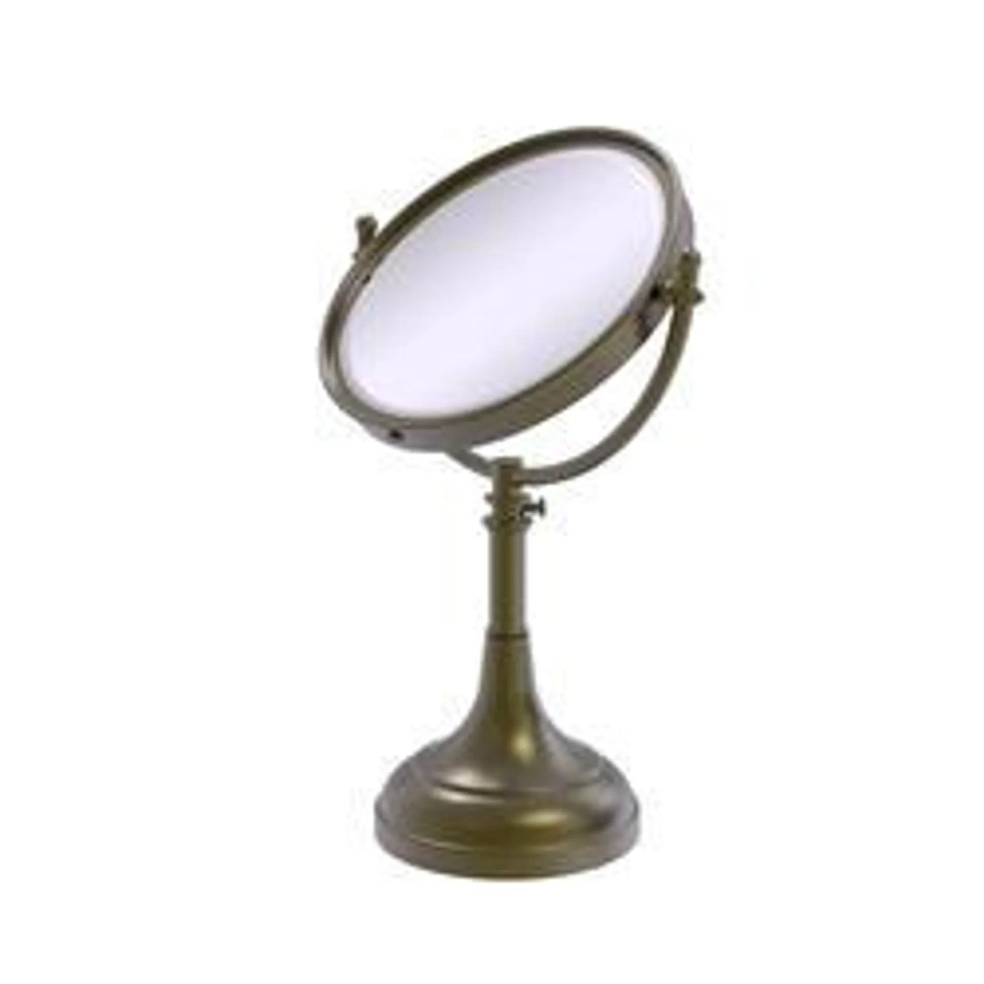 Allied Brass 8" Antique Brass Adjustable Freestanding Magnifying Makeup Mirror (2X Magnification)