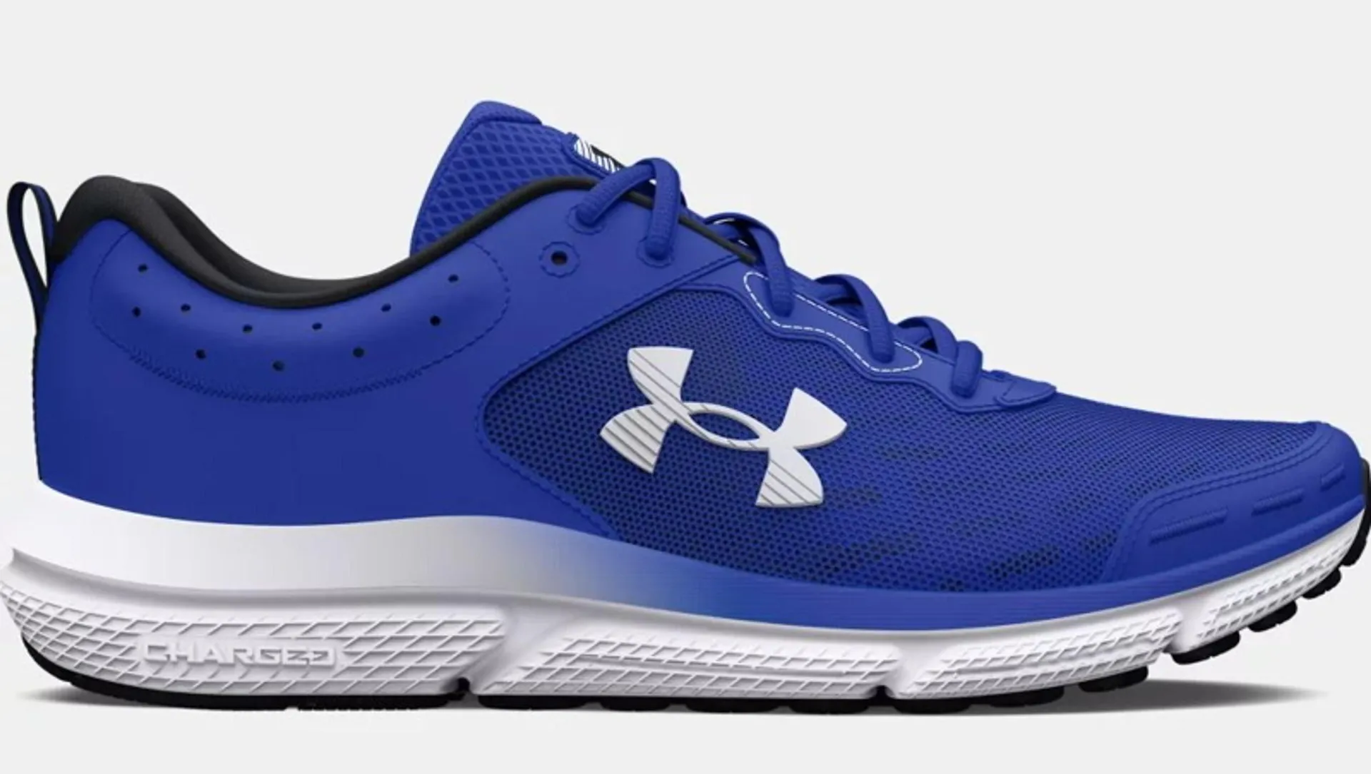 Under Armour Mens Blue and White Charged Assert Shoes