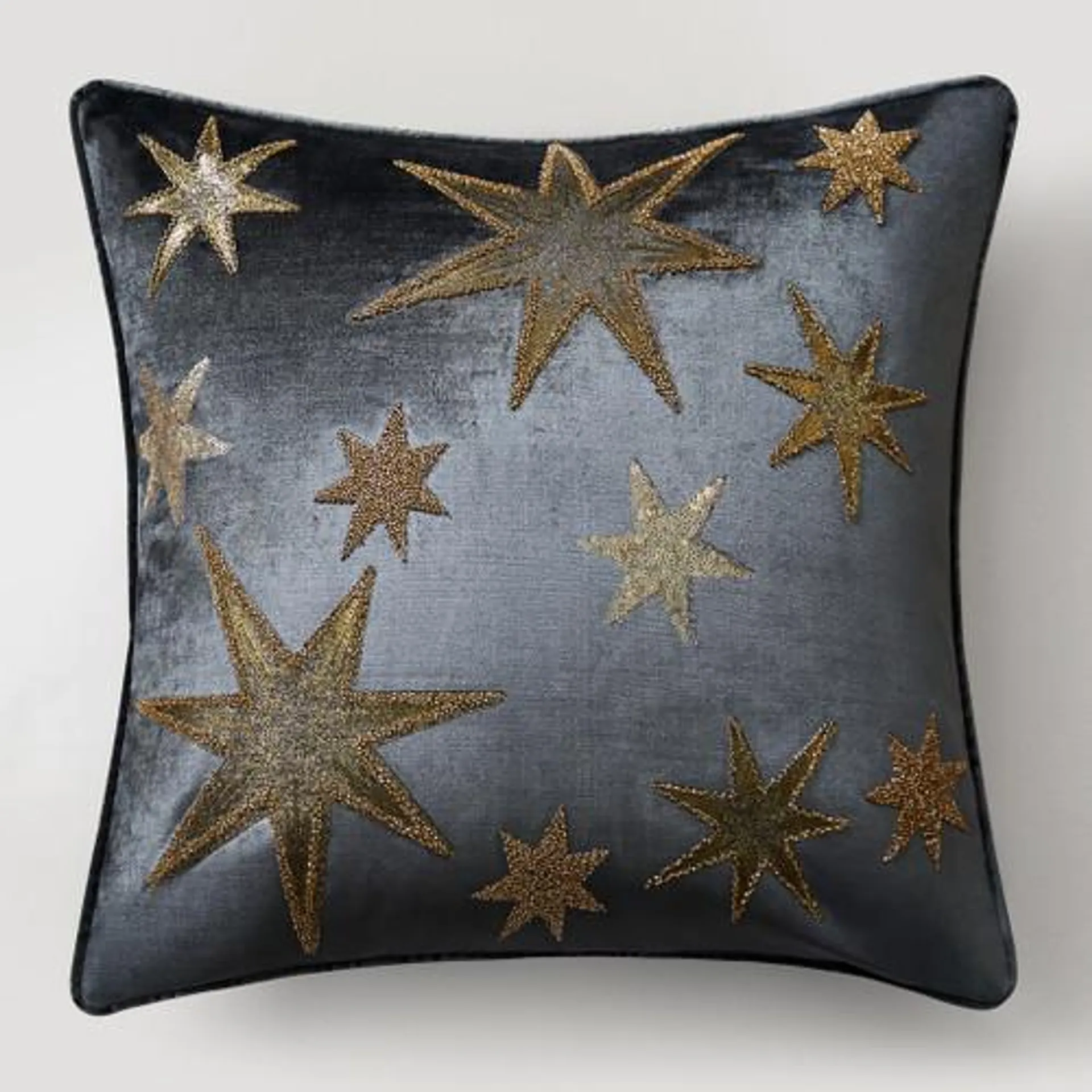 Starlit Holiday Pillow 20" - Charcoal