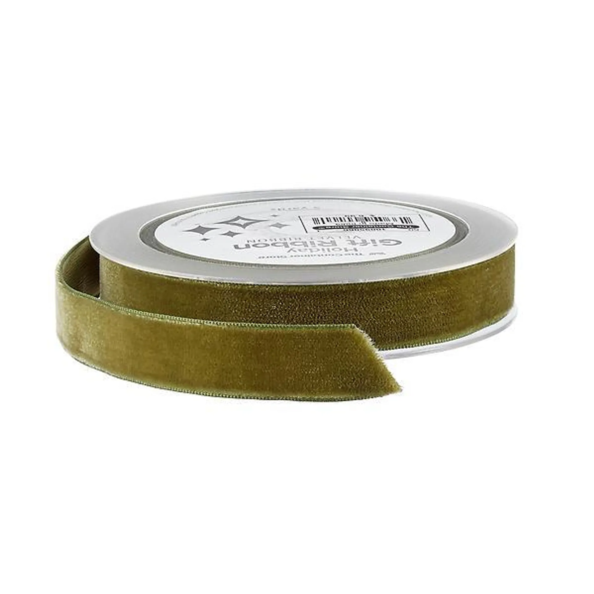 Ribbon Thin Velvet Olive Green