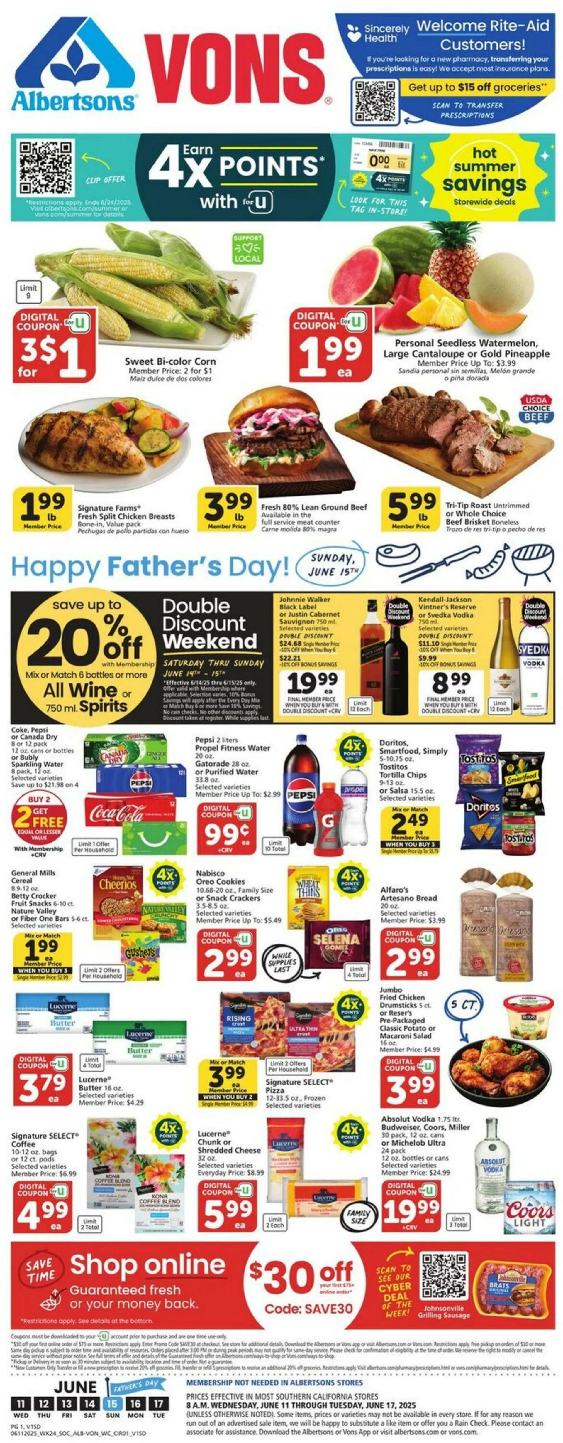 Weekly ad Vons Current weekly ad from June 11 to June 17 2025 - Page 1
