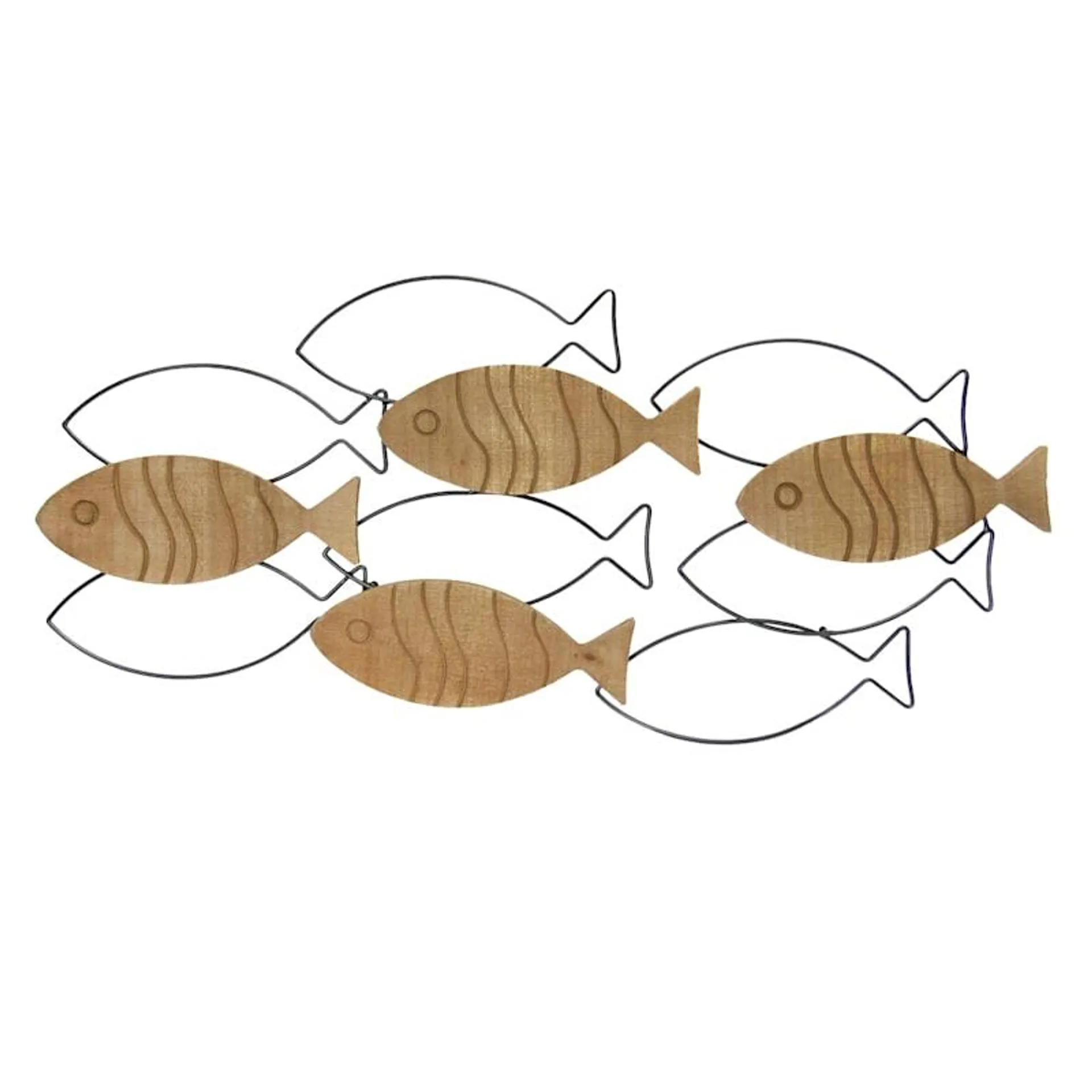 Wood & Metal Fish Outdoor Wall Decor, 32"