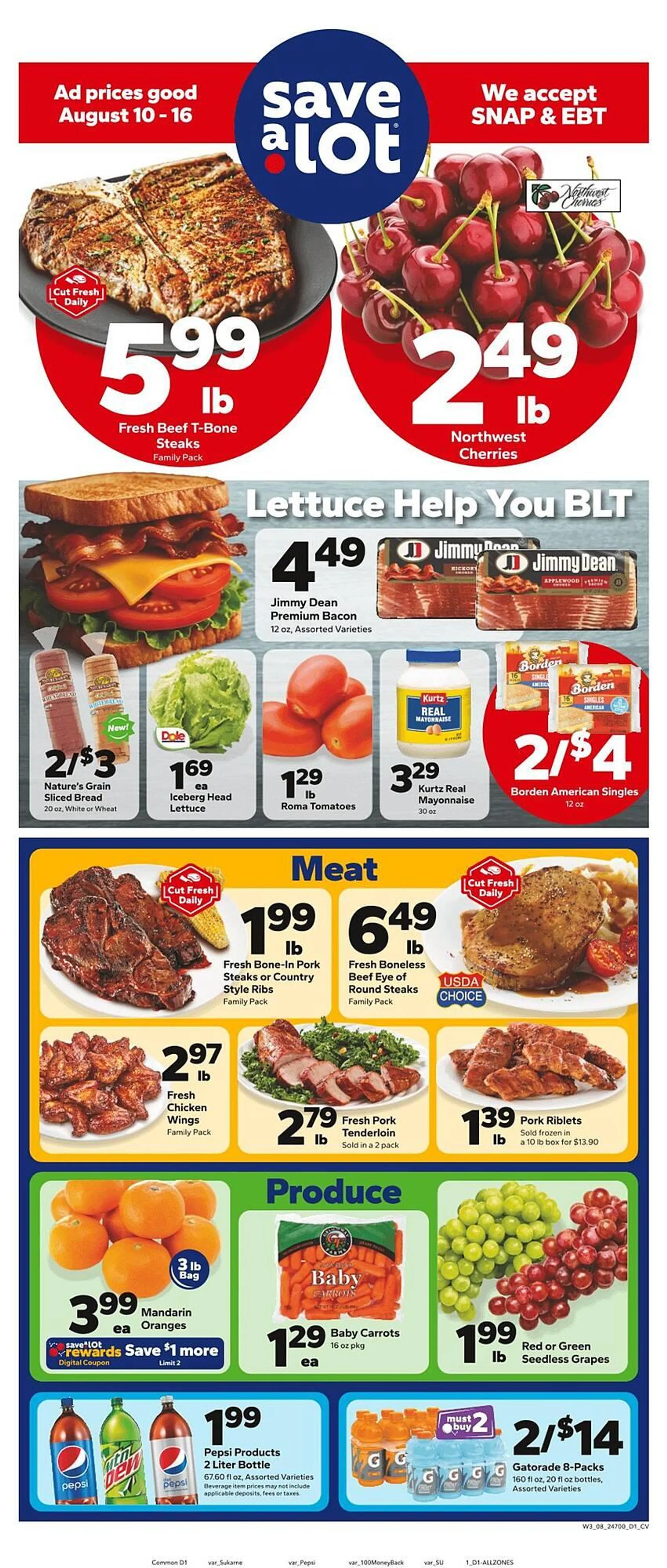 Weekly ad Save a Lot Weekly Ad from August 10 to August 16 2025 - Page 1