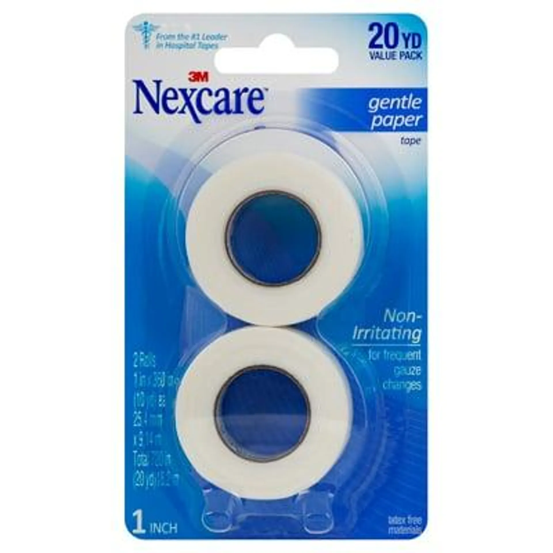 Nexcare, Paper Tape, Gentle, Non-Irritating, 20 Yd Value Pack