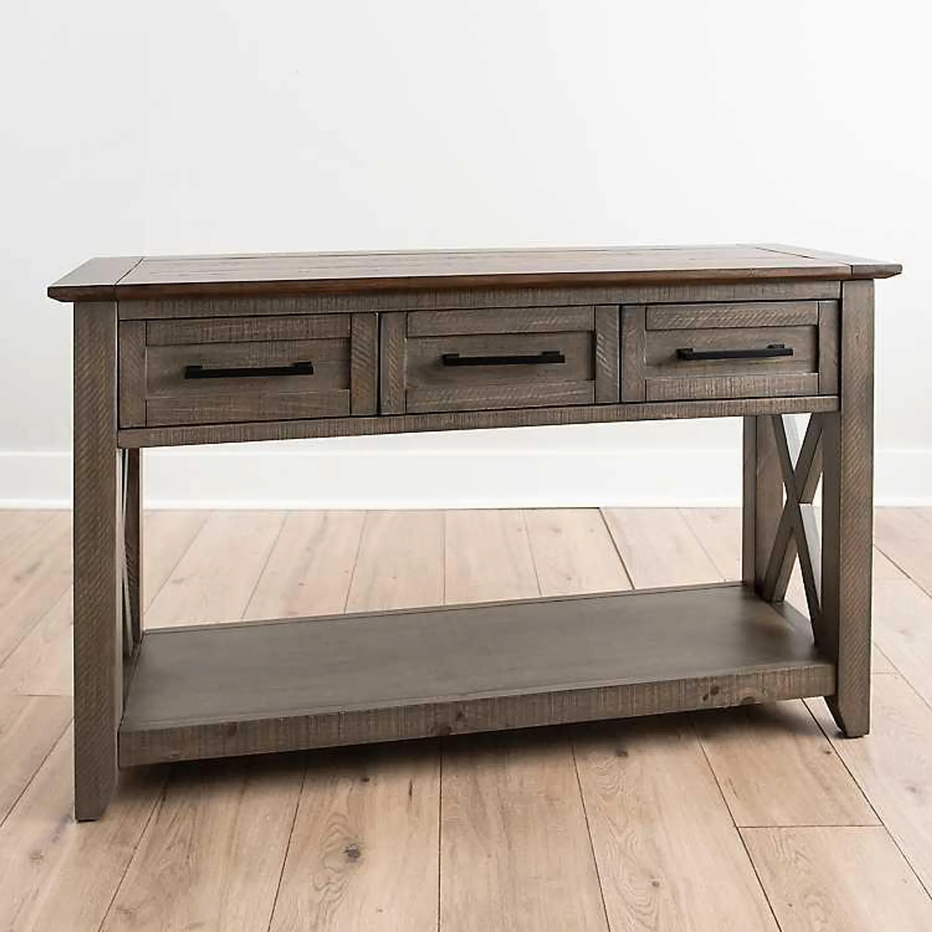 Gray and Brown Jackson Console Table
