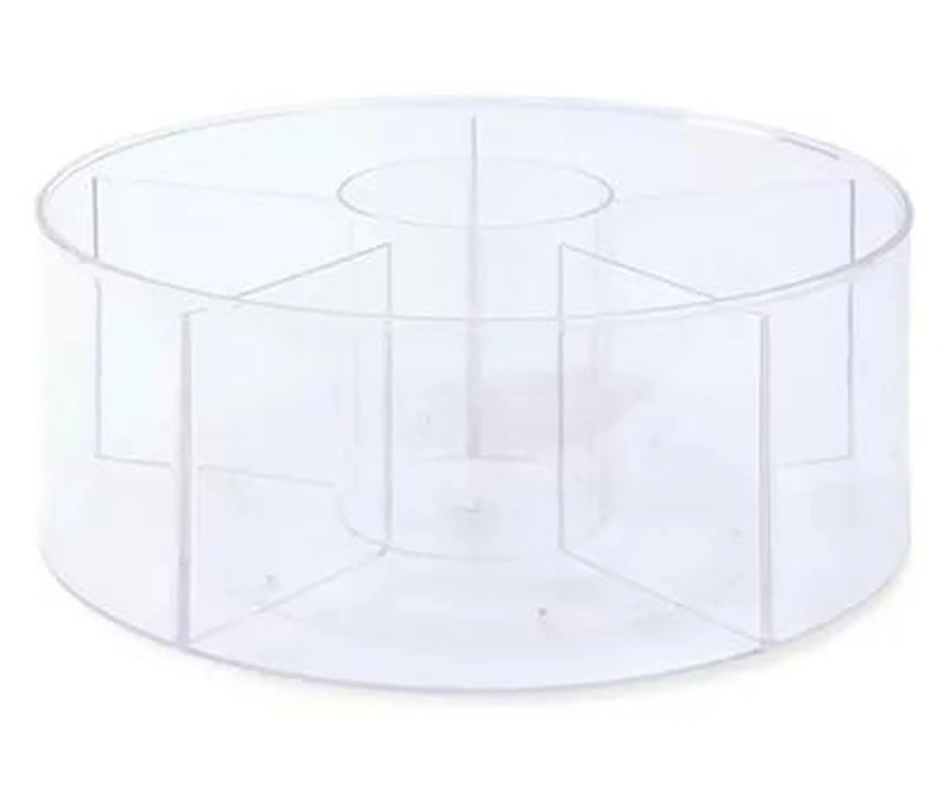 Clear 5-Compartment Rotating Countertop Organizer