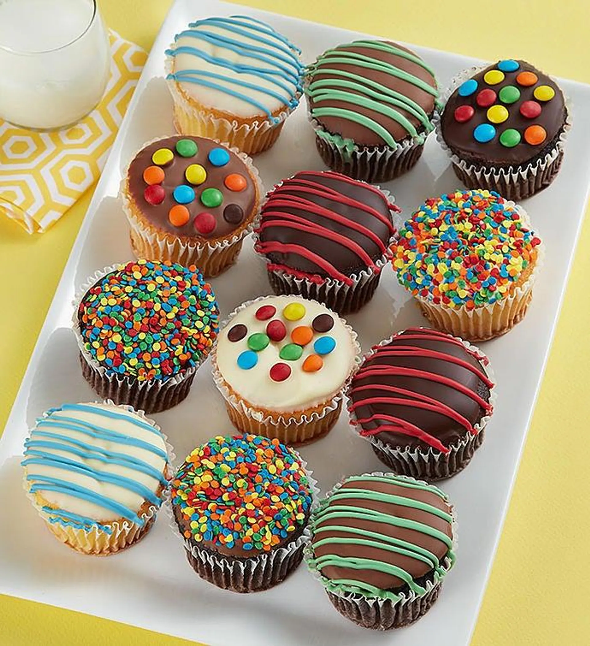 Birthday Belgian Chocolate Dipped Cupcakes