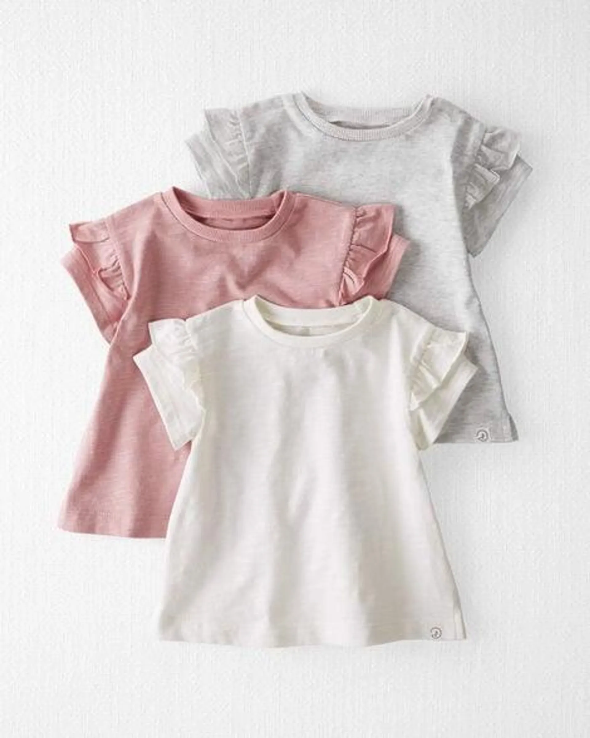 Baby 3-Pack Organic Cotton Flutter T-Shirts