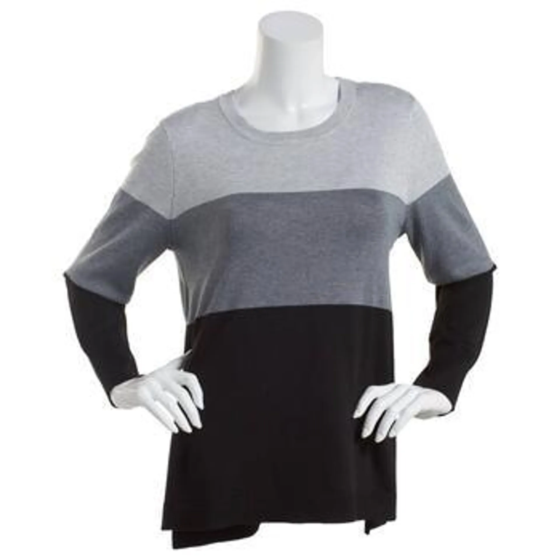 Womens Retrology Color Block Crew Neck Sweater