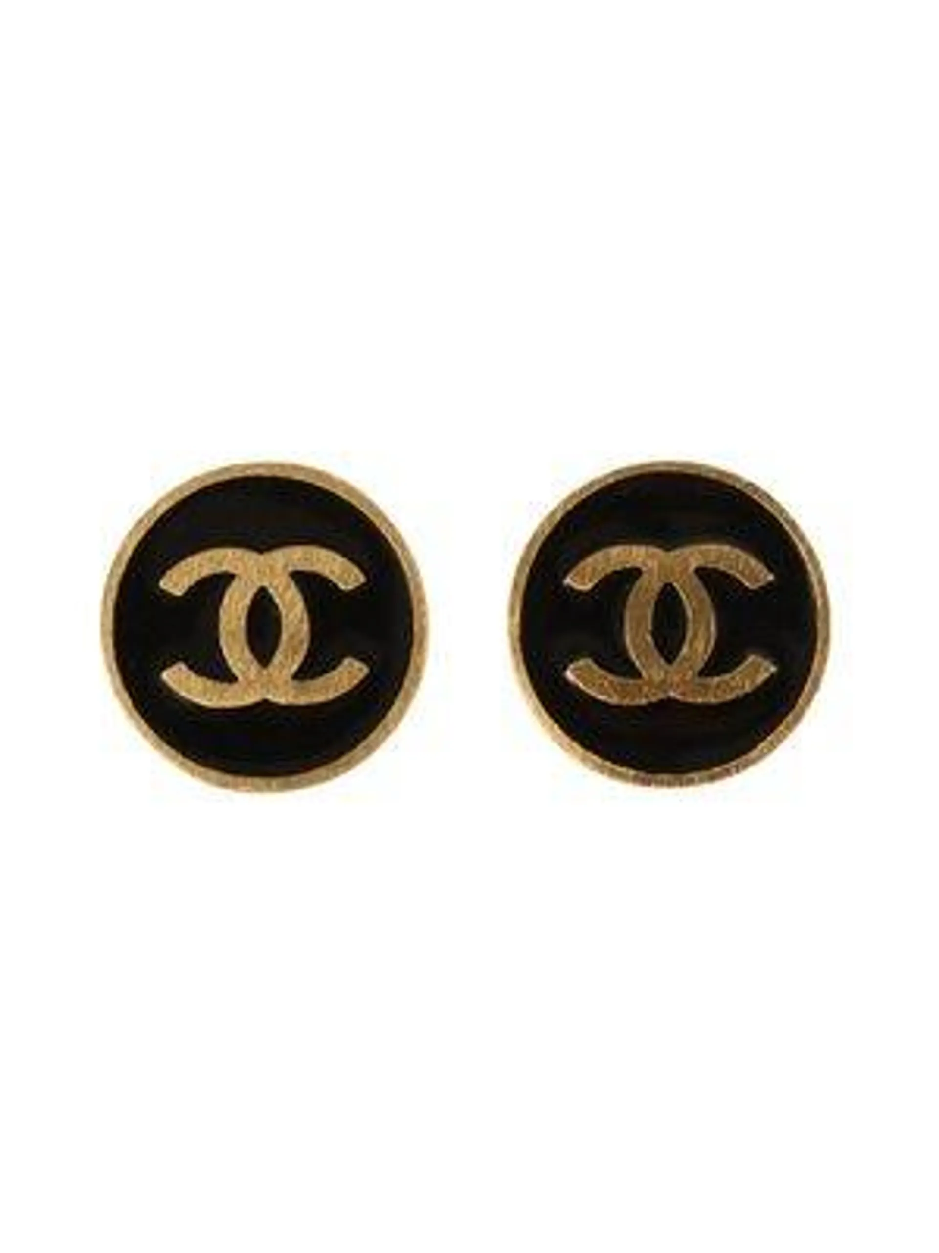 Round CC Mark Earrings from Chanel, 2001, Set of 2