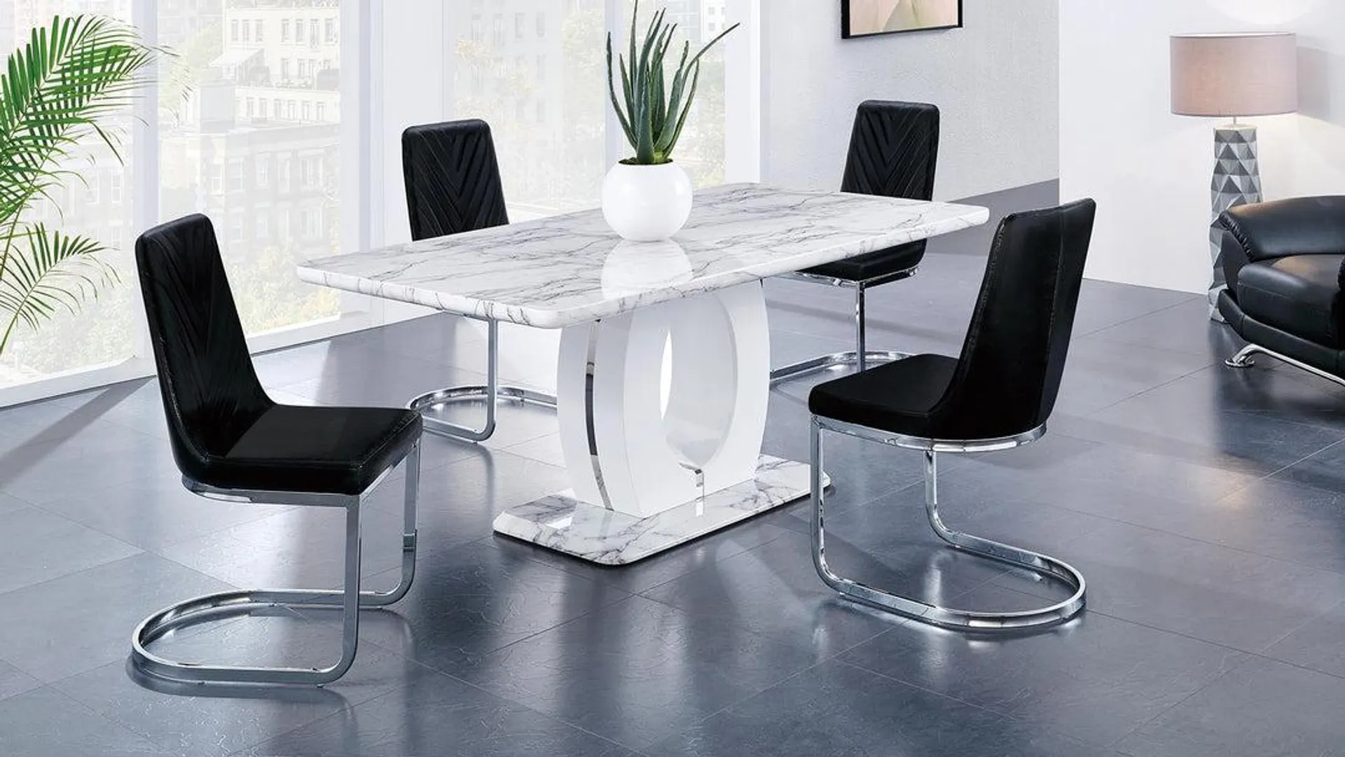 Global Furniture Gosta 4-Seater Dining Table with Garda Chair