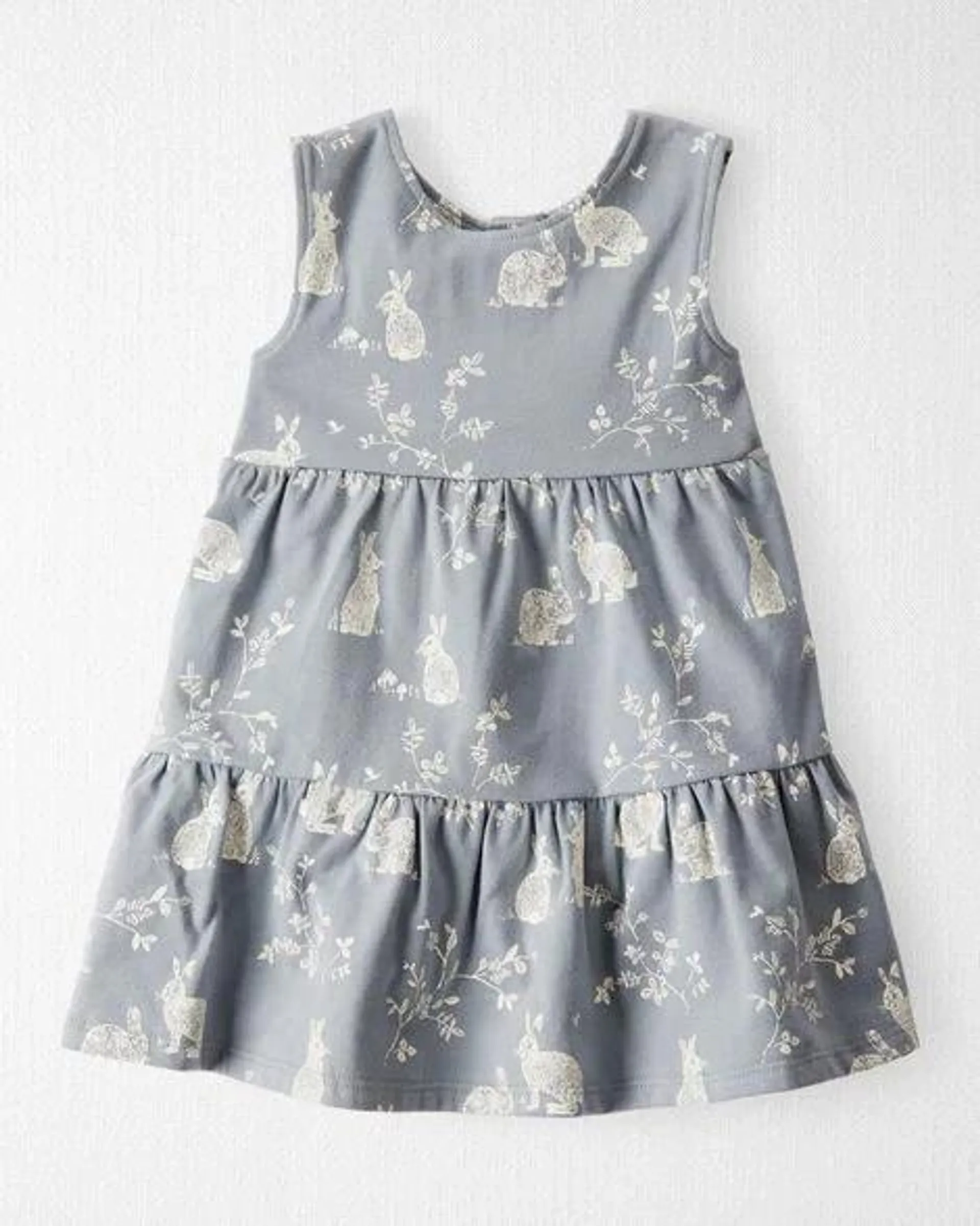 Baby Organic Cotton Bunny-Print Dress