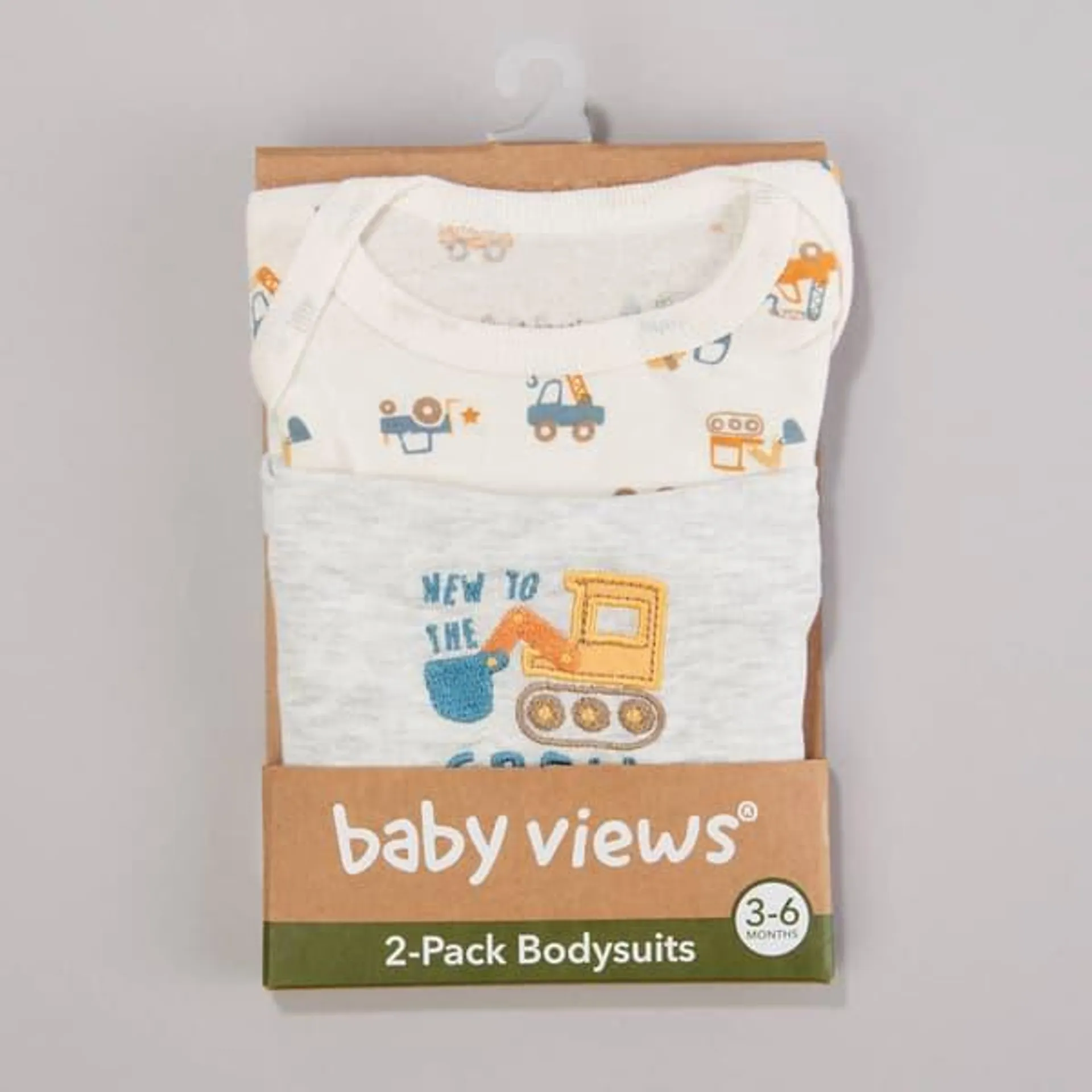 Baby Boy (3-9M) baby views® 2pk. Construction Crew Bodysuits