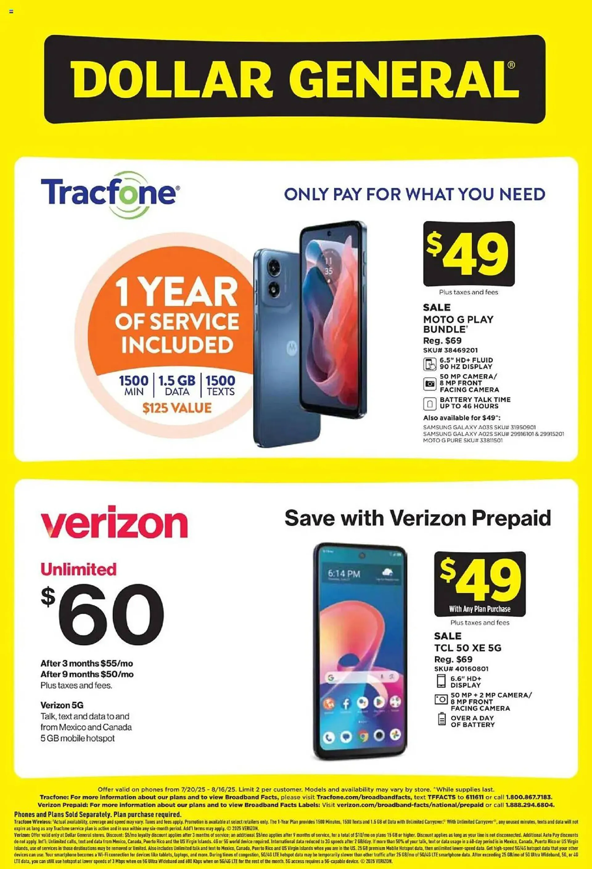 Weekly ad Dollar General Weekly Ad from July 20 to August 17 2025 - Page 1