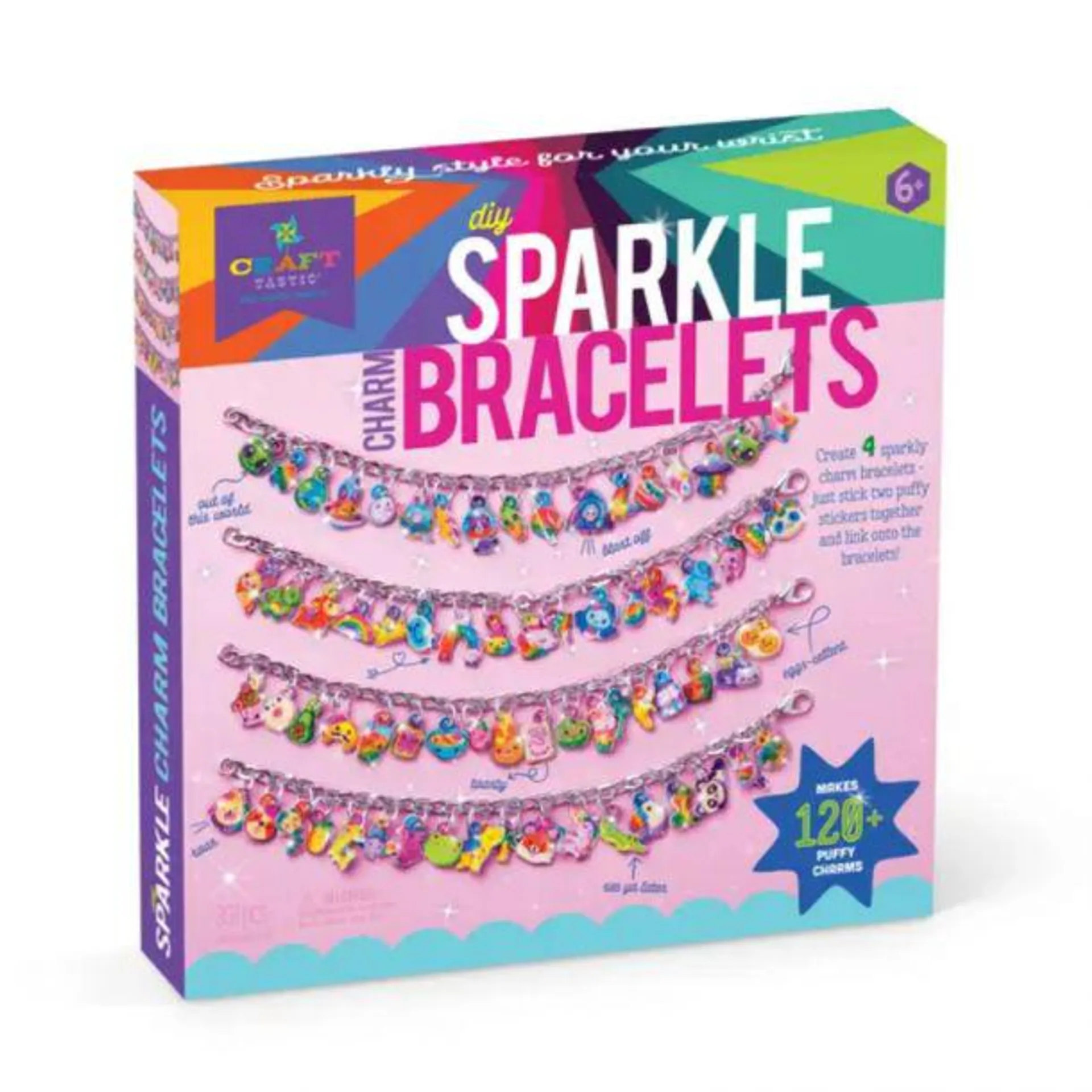 PlayMonster Craft-Tastic DIY Sparkle Charm Bracelets (391-Pieces)