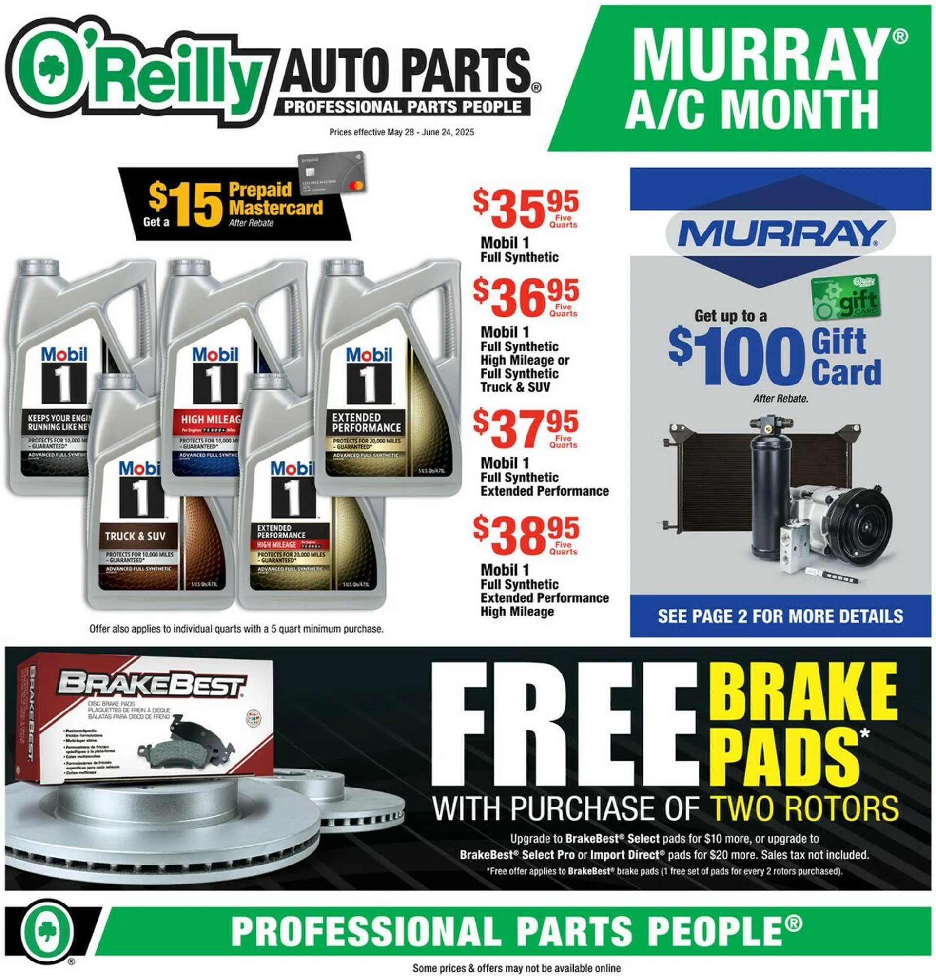 Weekly ad O’Reilly Auto Parts from May 28 to June 24 2025 - Page 1