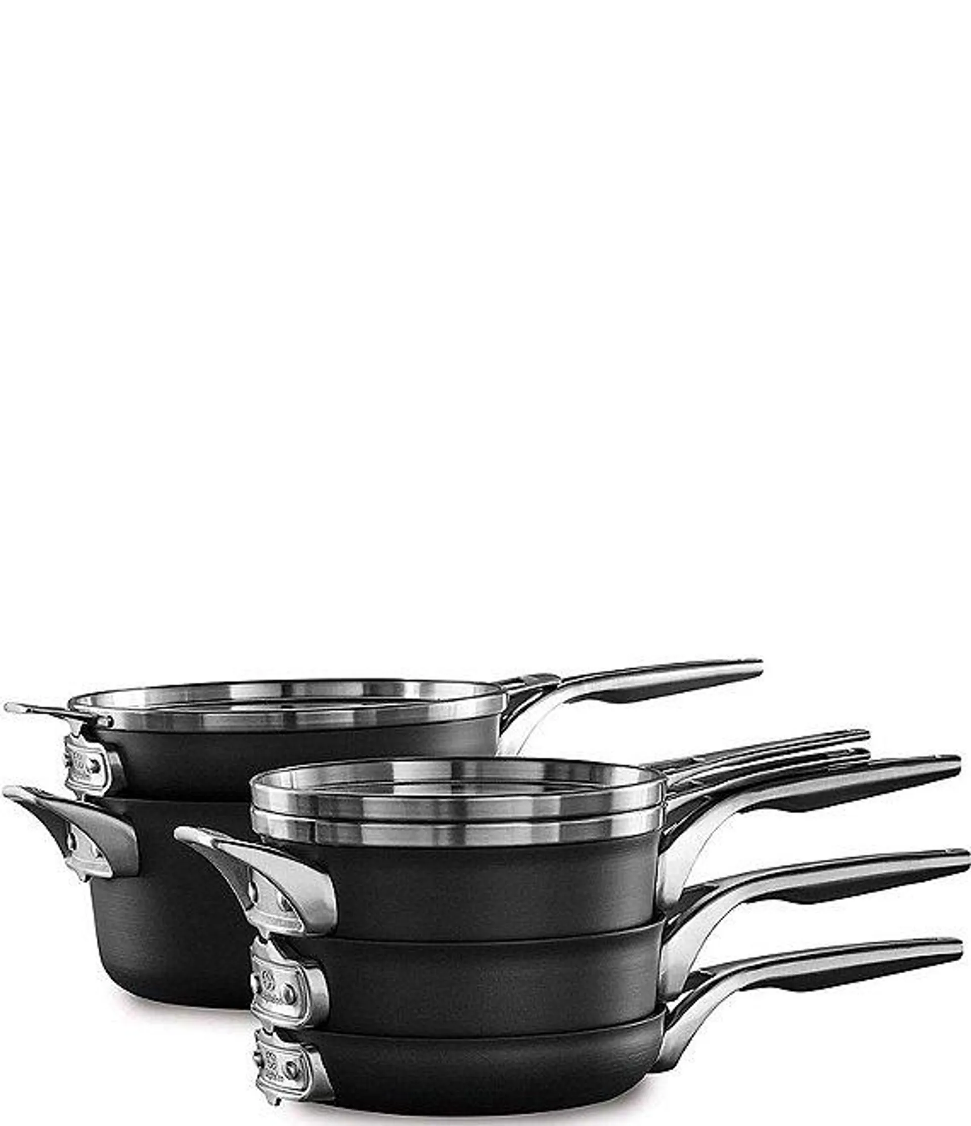 Premier Space-Saving 8-Piece Hard-Anodized Nonstick Cookware Set