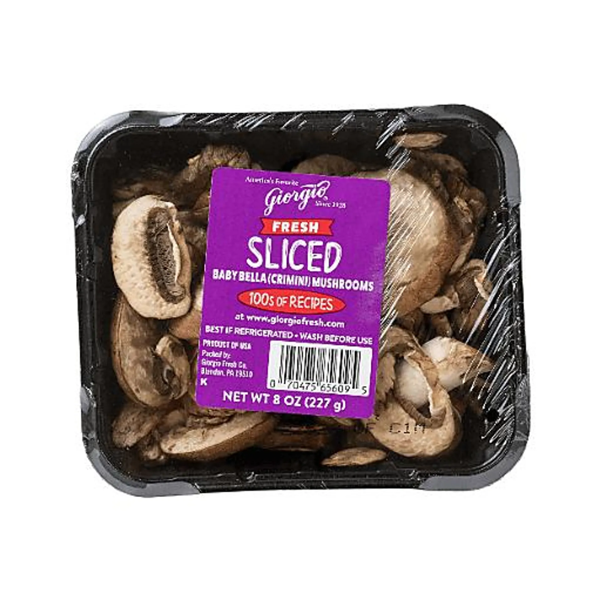 Fresh Mushrooms Baby Bella Sliced