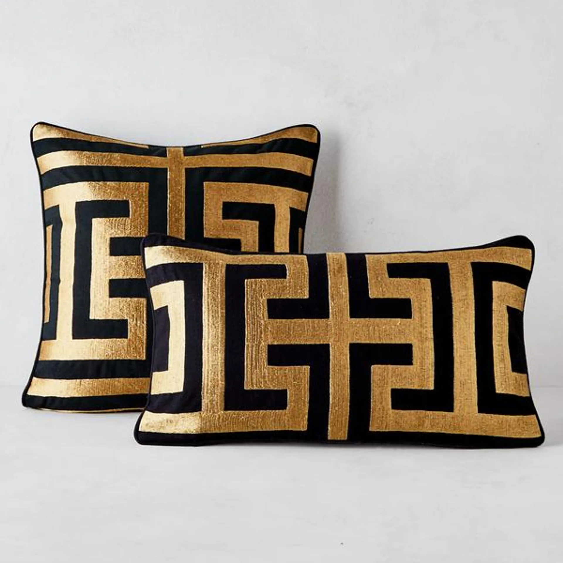 Cace Pillow Collection - Black/Gold