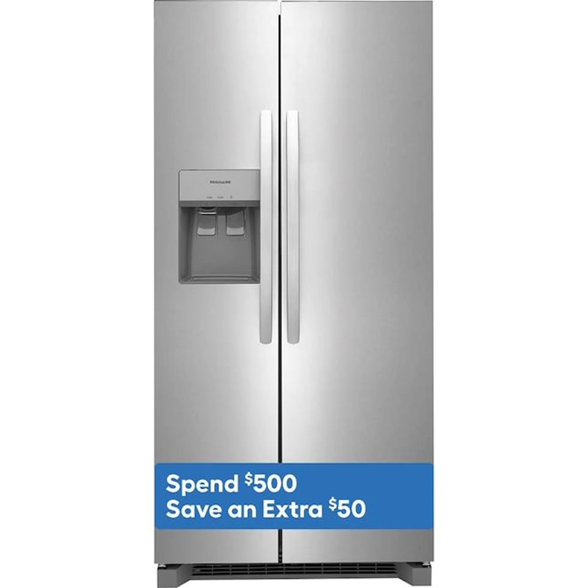 Frigidaire 22.3-cu ft Side-by-Side Refrigerator with Ice Maker, Water and Ice Dispenser (Stainless Steel) ENERGY STAR