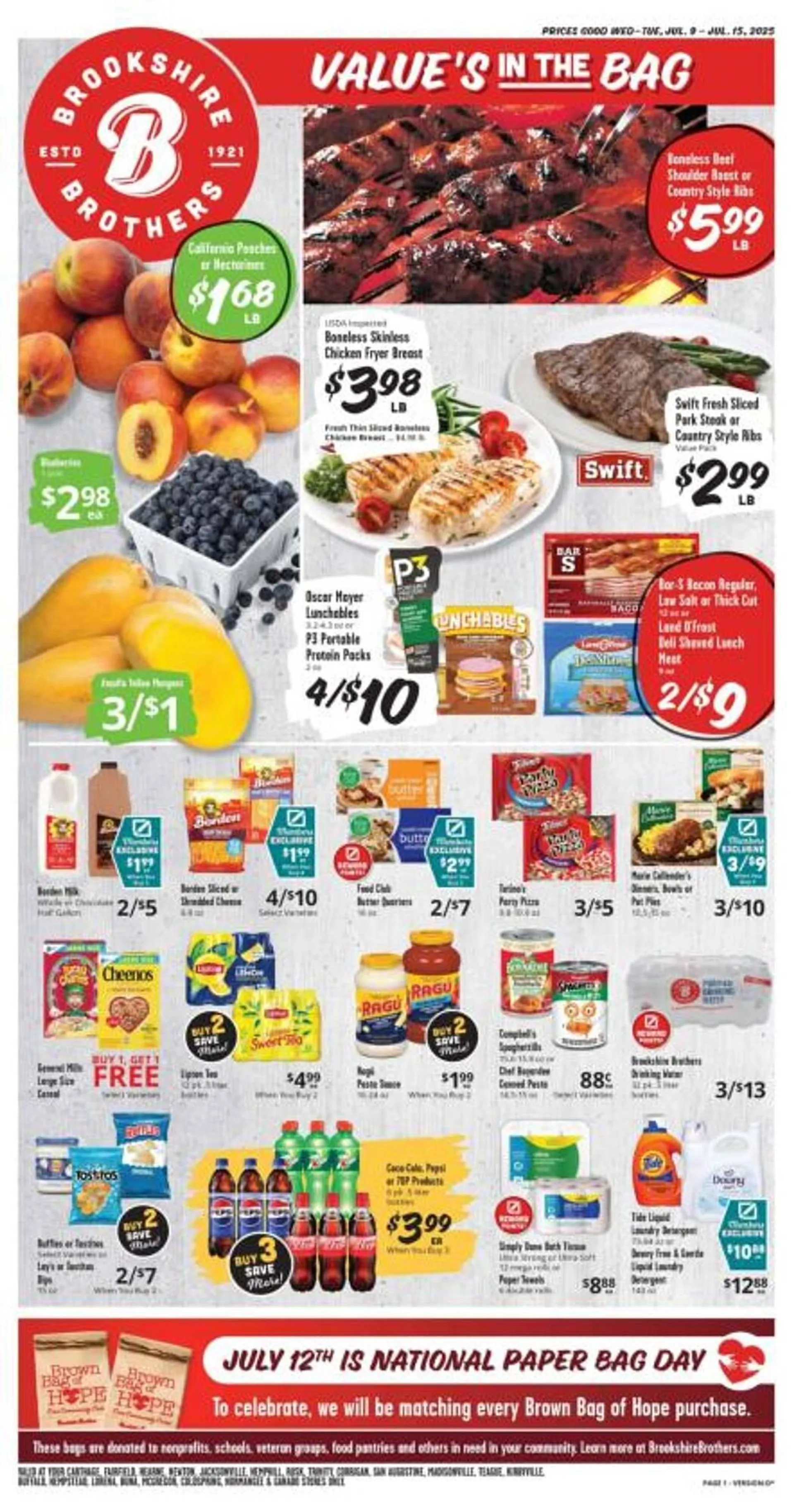 Weekly ad Brookshire Brothers Weekly Ad from July 9 to July 15 2025 - Page 1