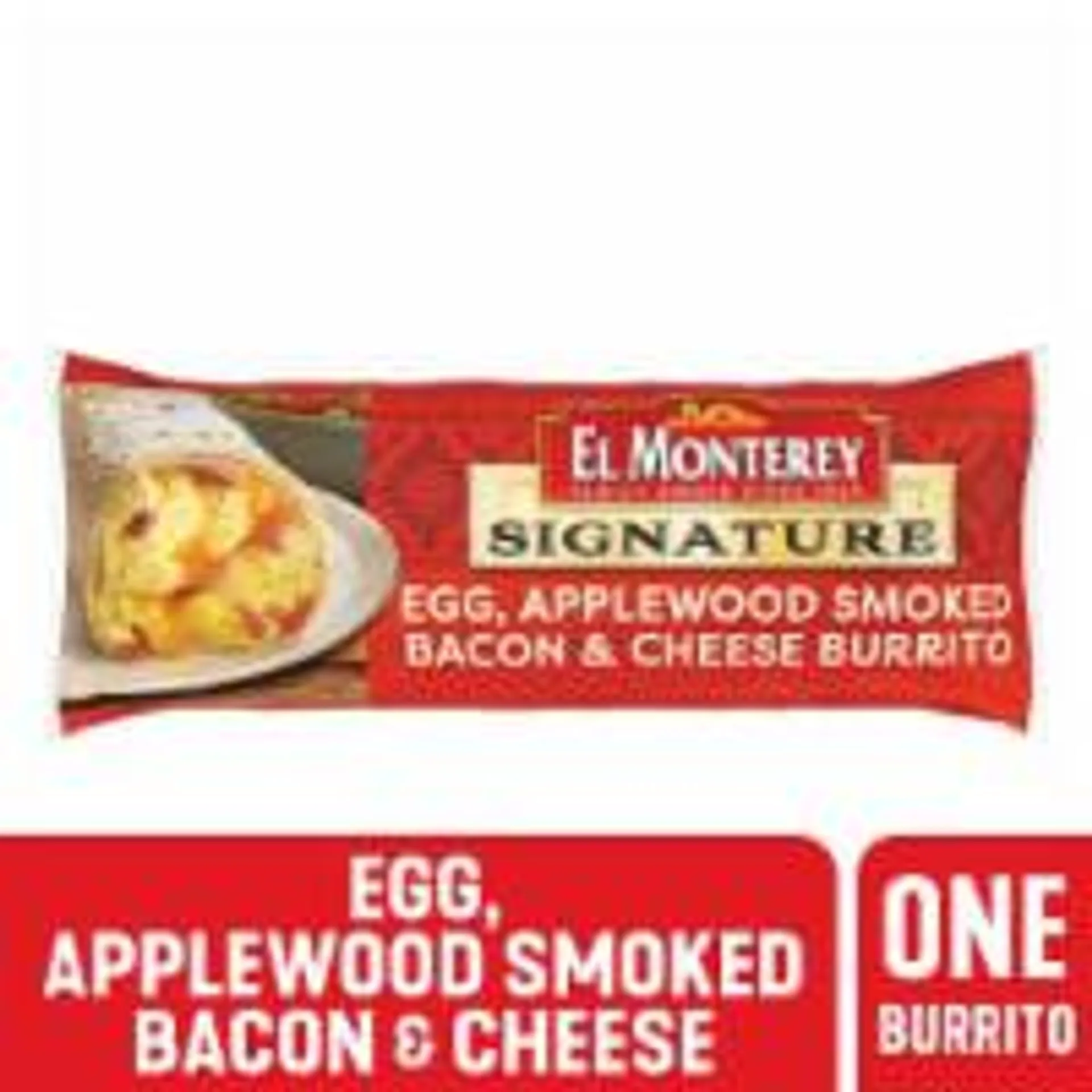El Monterey® Signature Egg Applewood Smoked Bacon & Cheese Frozen Breakfast Burrito