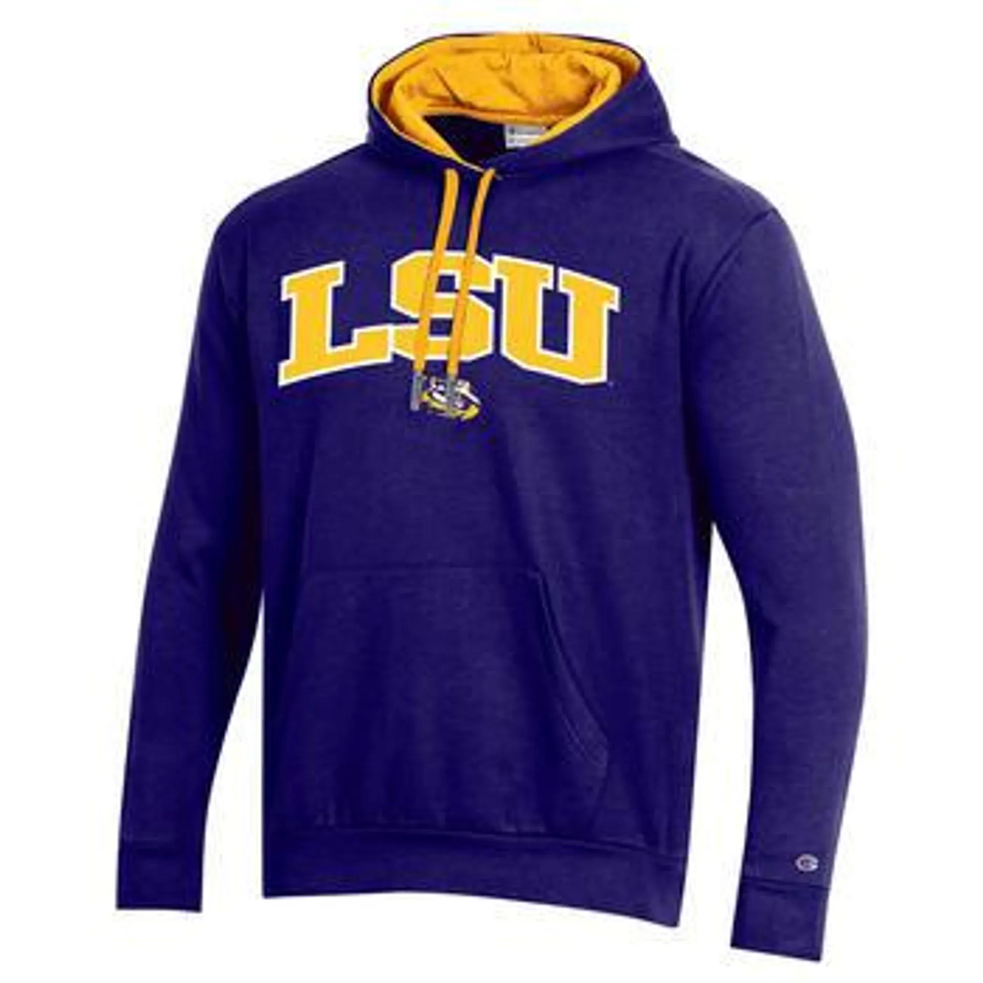 Mens Champion Louisiana State University Pullover Hoodie