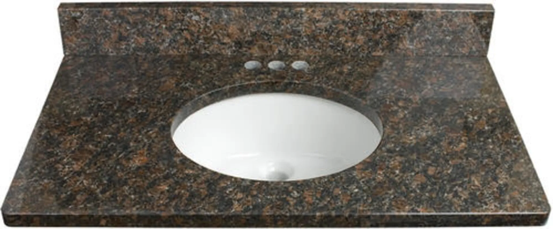 Tuscany® 25"W x 22"D Tan Brown Granite Vanity Top with Oval Undermount Bowl