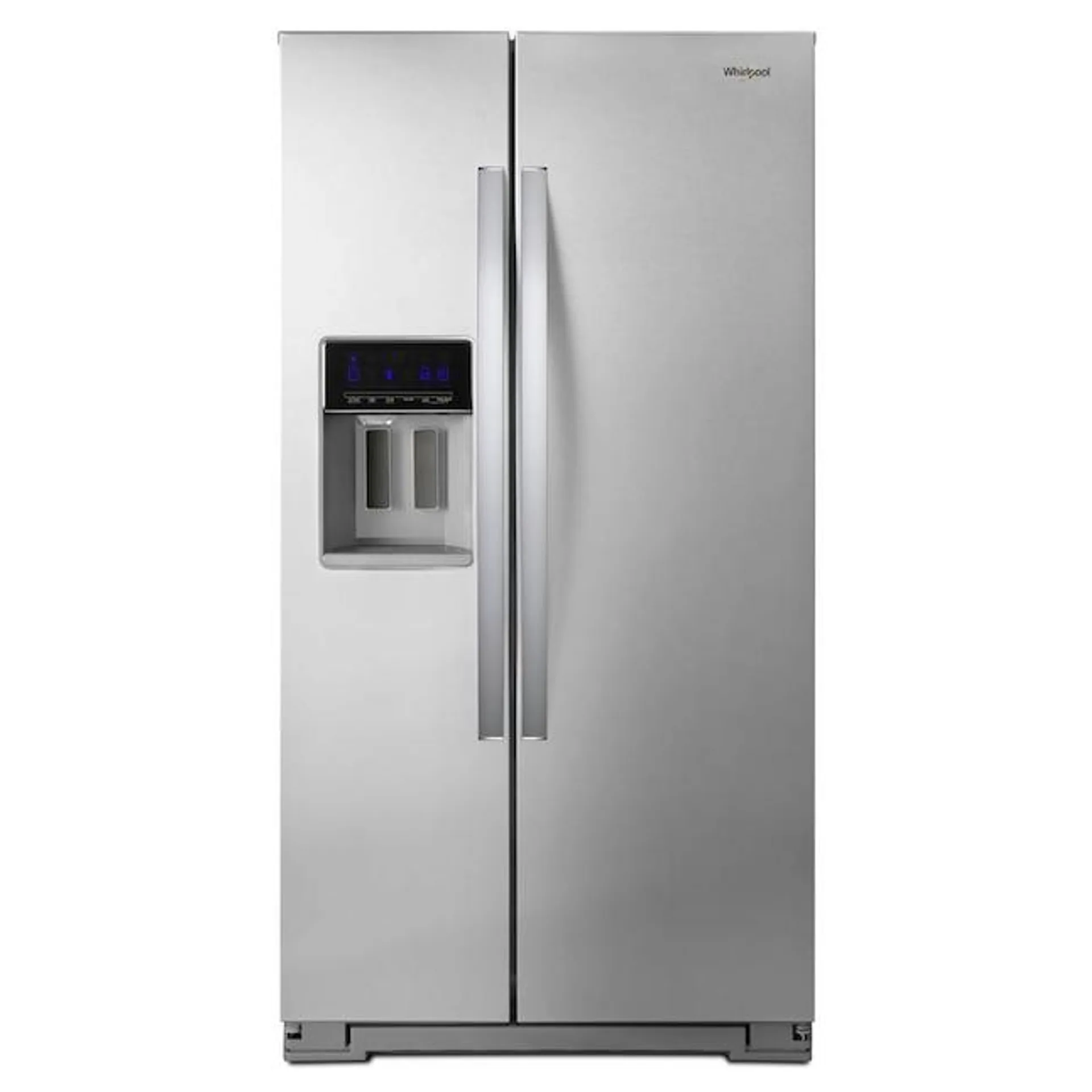 Whirlpool 20.6-cu ft Counter-depth Side-by-Side Refrigerator with Ice Maker, Water and Ice Dispenser (Fingerprint Resistant Stainless Steel)