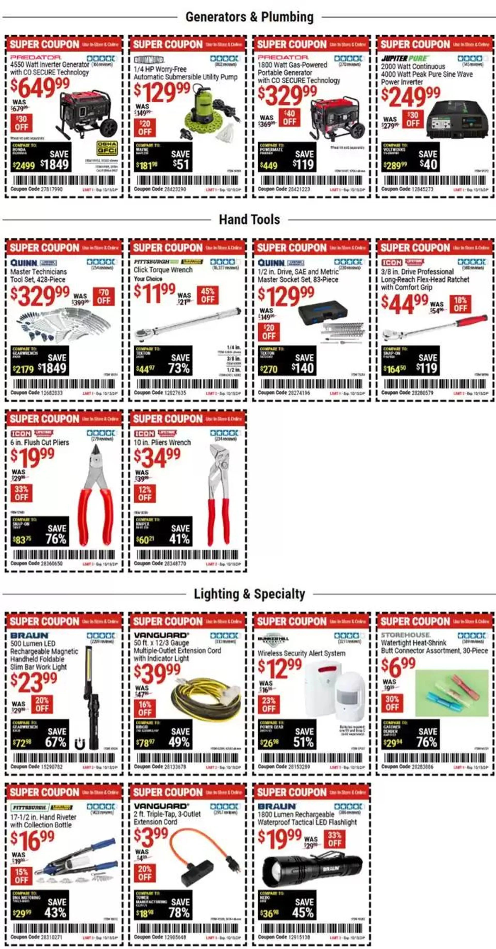 Weekly ad Harbor Freight Tools weekly ad from September 30 to October 14 2024 - Page 2