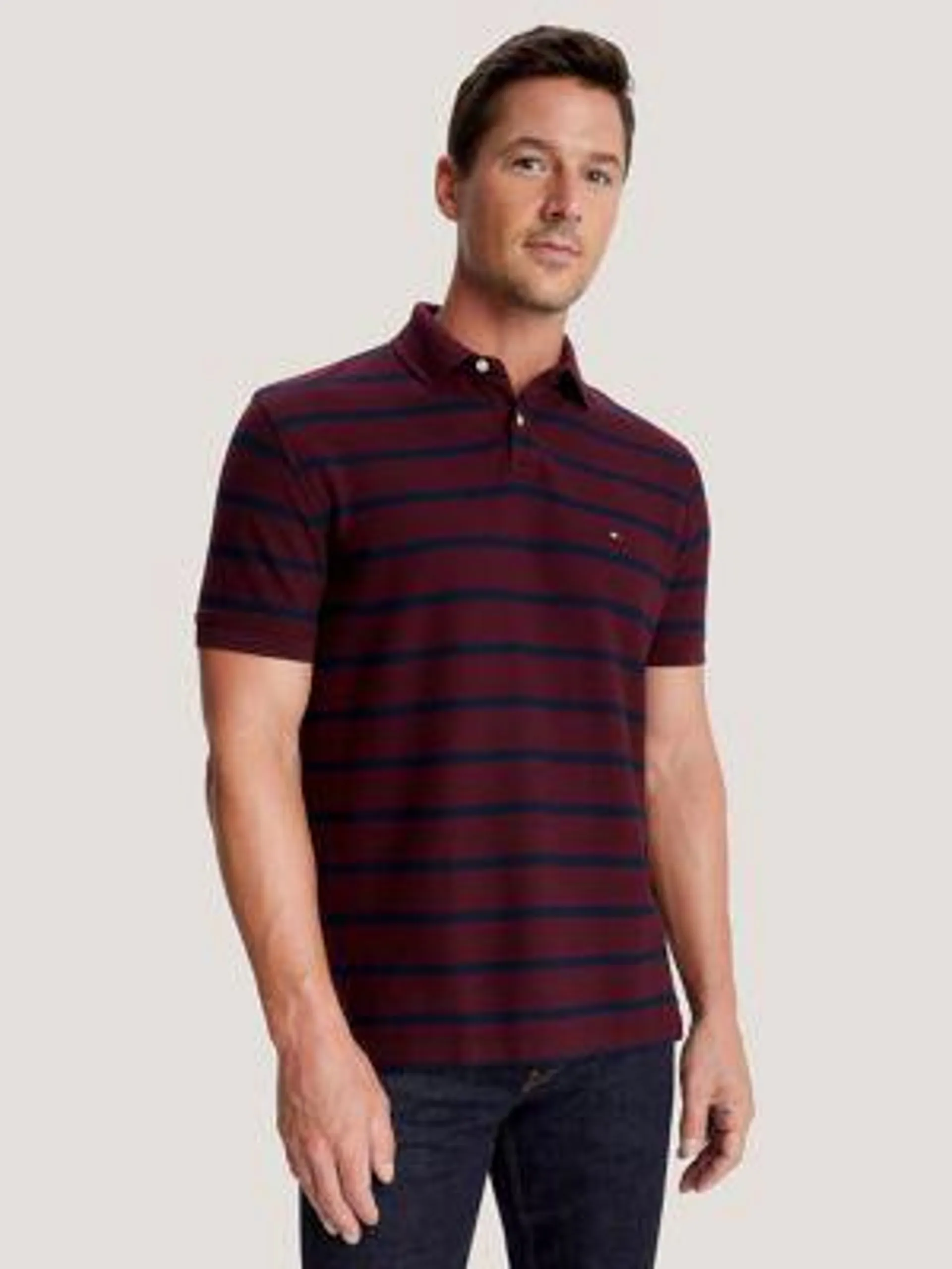 Regular Fit Stripe Wicking Polo