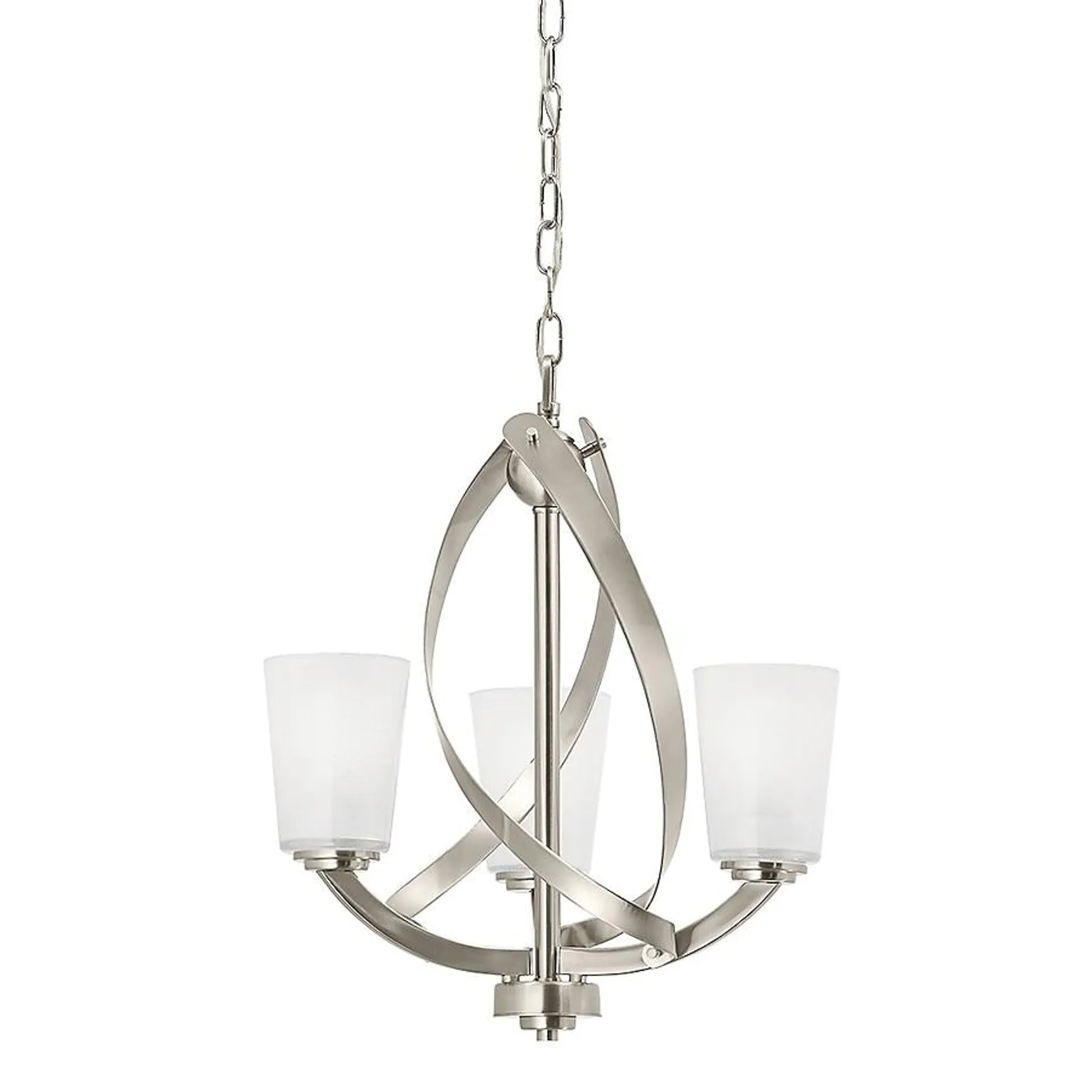 Kichler Layla 3-Light Brushed Nickel Modern/Contemporary Chandelier